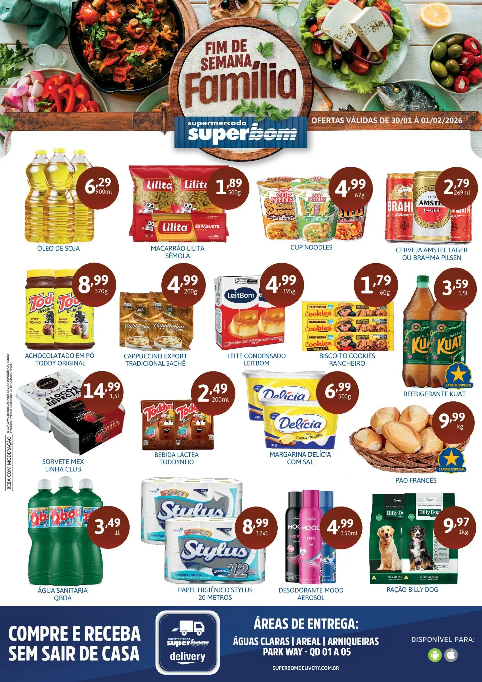Superbom Folheto - válido de 30.01.2026 | Página: 1 | Produtos: Chocolate, Cerveja, Refrigerante, Sal