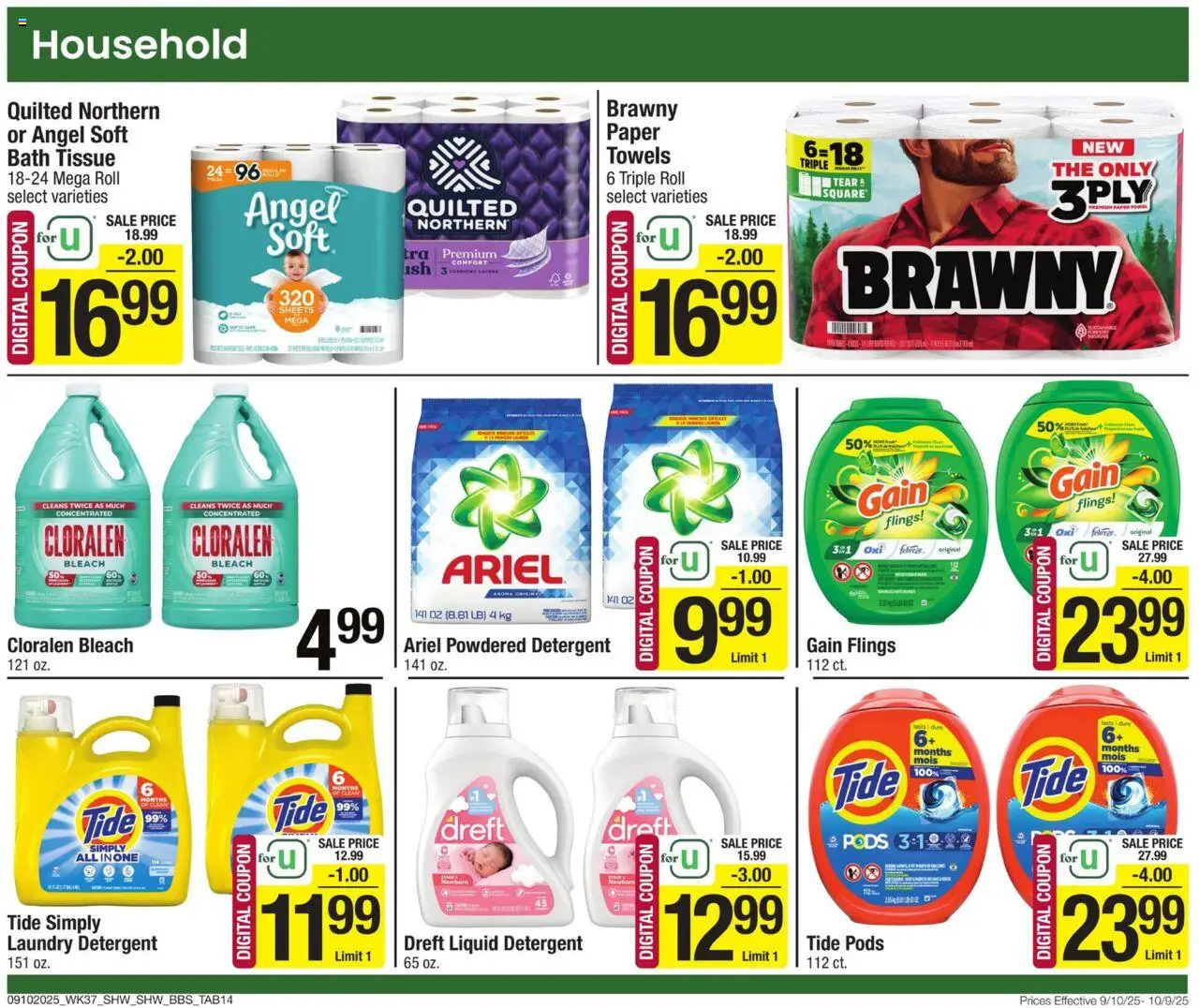Shaw's Big Book of Savings - valid from 10.09.2025 | Page: 14 | Products: Bath, Detergent