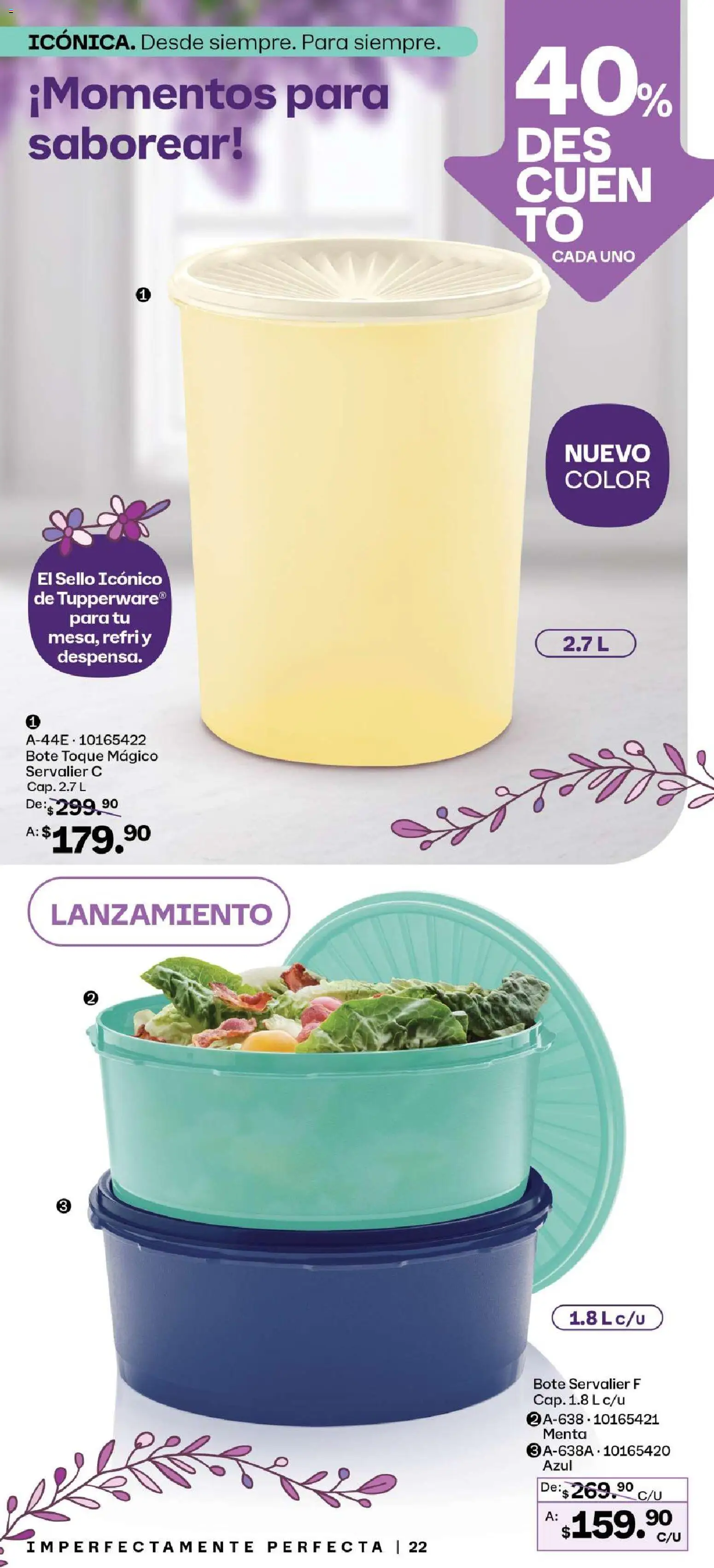Nuevas ofertas de Tupperware válidas en toda la República Mexicana desde el 26.01.2026. ¡Encuentra las mejores ofertas en Tupperware catálogo! | Página: 22