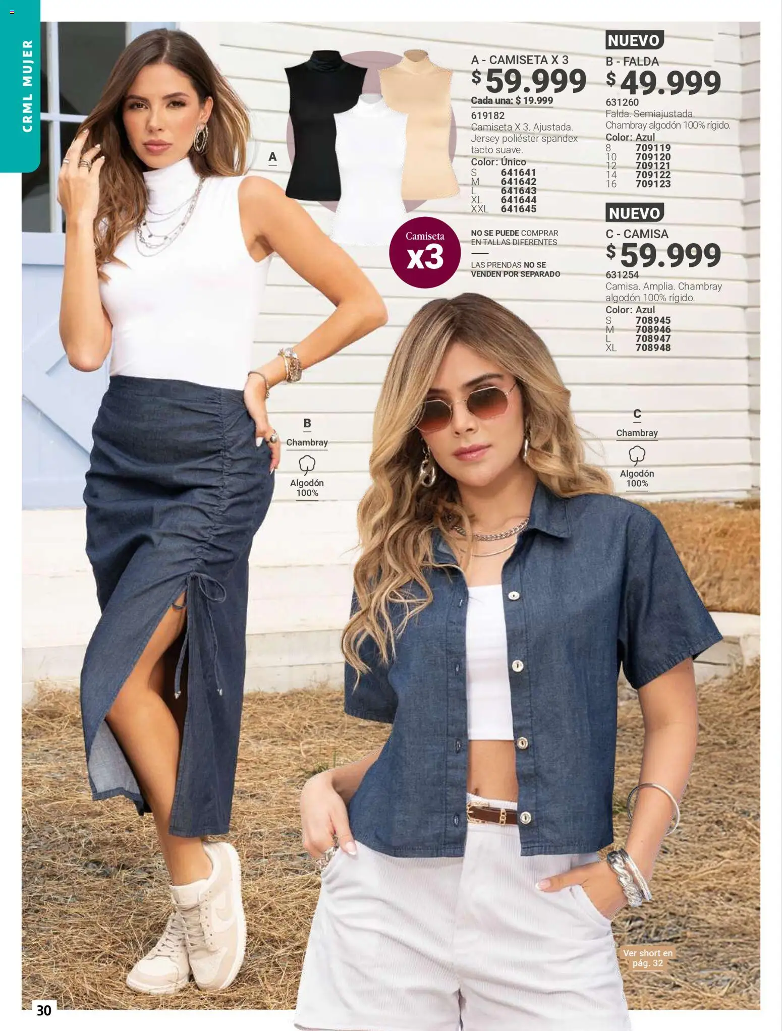 Carmel revista - valida desde el 01.06.2026 | Página: 30 | Productos: Algodón, Falda, Camiseta, Camisa