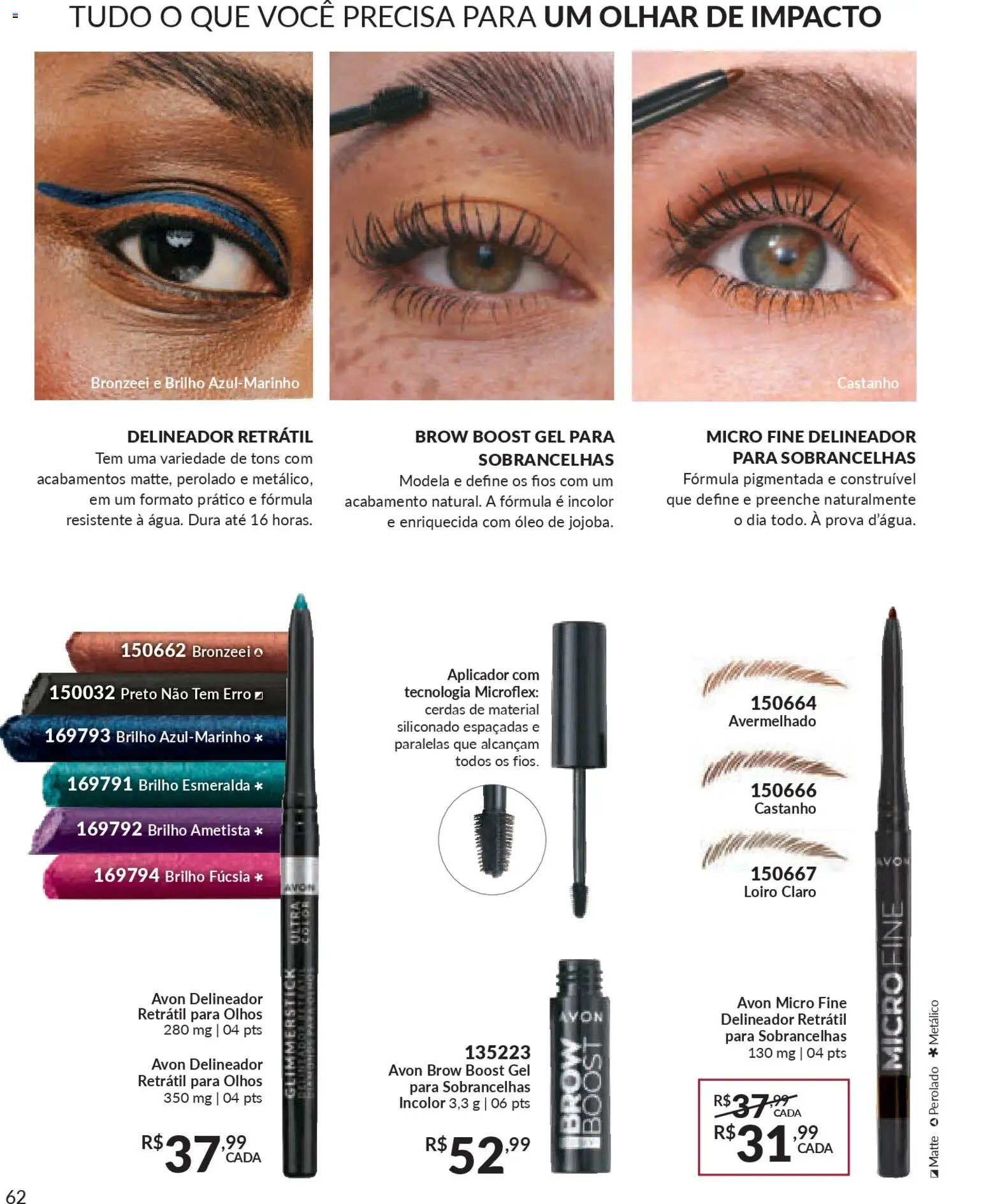 Avon Folheto - válido de 19.12.2025 | Página: 62 | Produtos: Delineador, Óleo