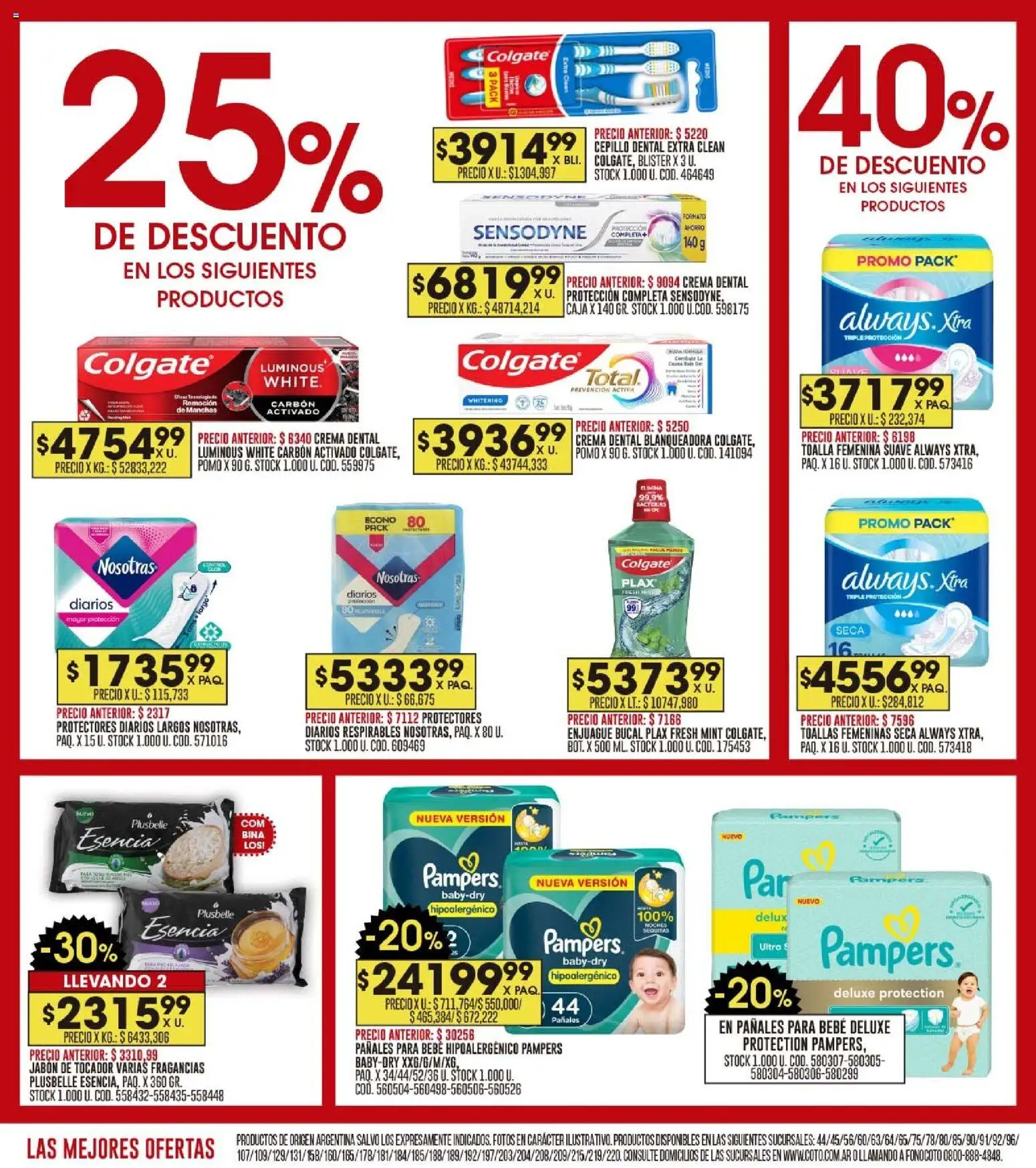 Coto - Ofertas │ válido desde el 10.11.2025 | Página: 18 | Productos: Caja, Pañales, Protectores diarios, Crema