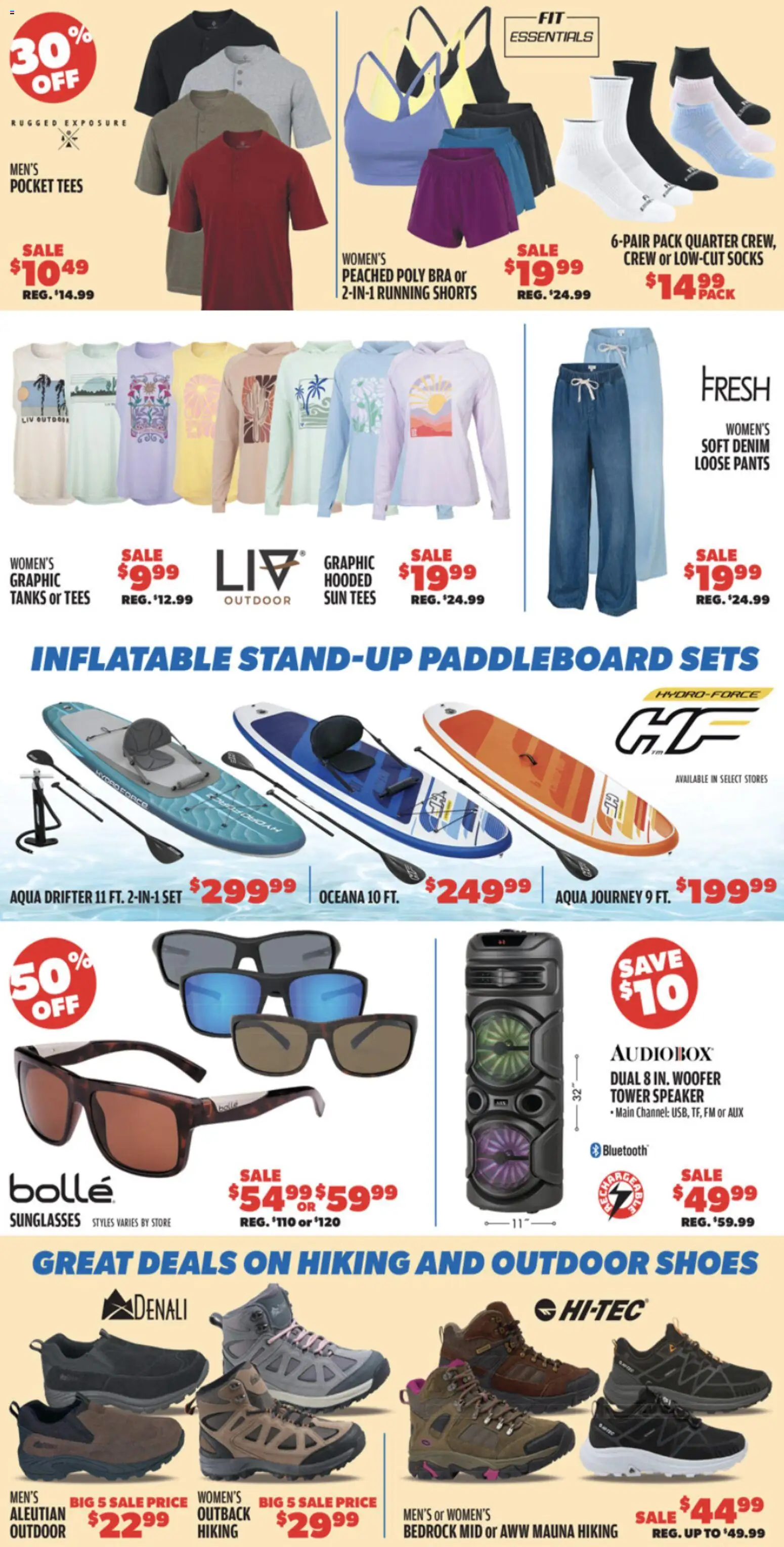 Big 5 Sporting Goods Weekly Ad - valid from 17.04.2026 | Page: 5 | Products: Pants, Shorts, Socks, Speaker