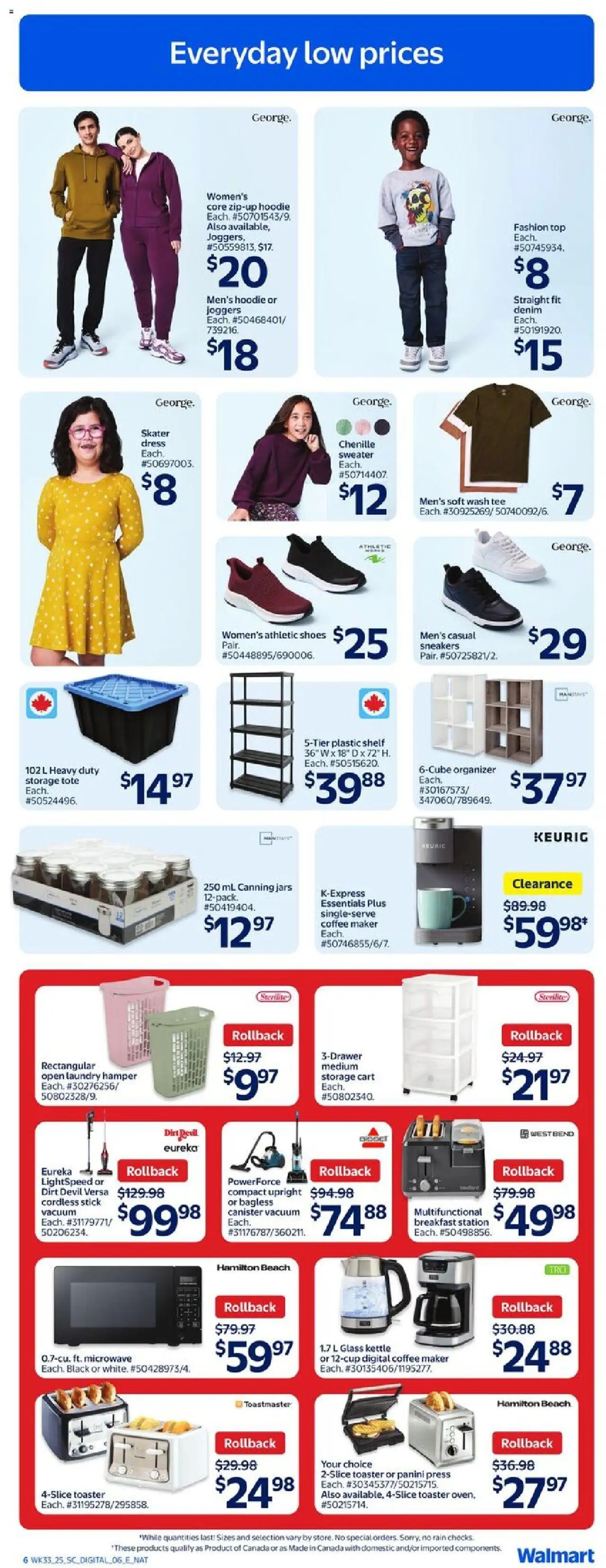 Walmart flyer valid from 11.09.2025 | Page: 12 | Products: Coffee maker, Toaster, Sweater, Coffee
