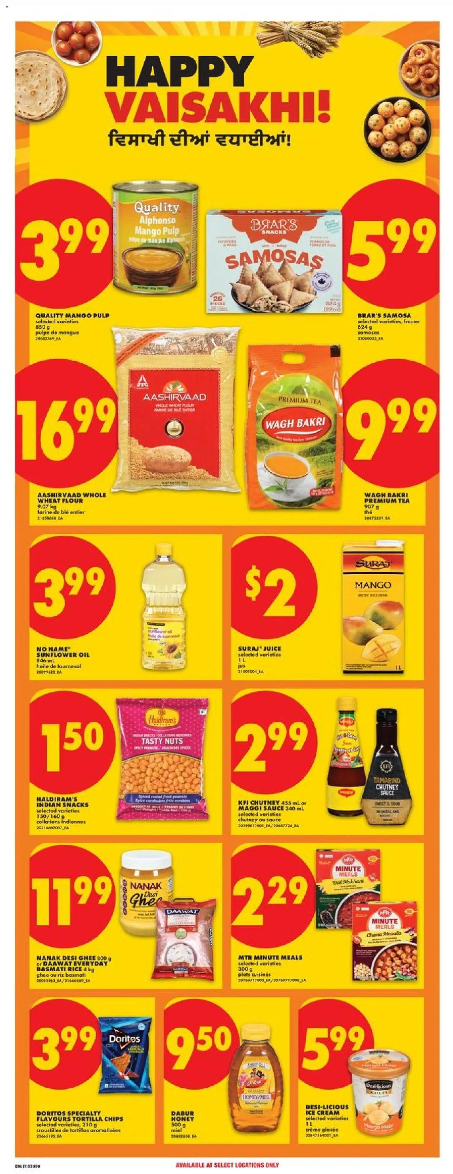 No Frills flyer valid from 09.04.2026 | Page: 17 | Products: Rice, Tea, Ice cream, Oil