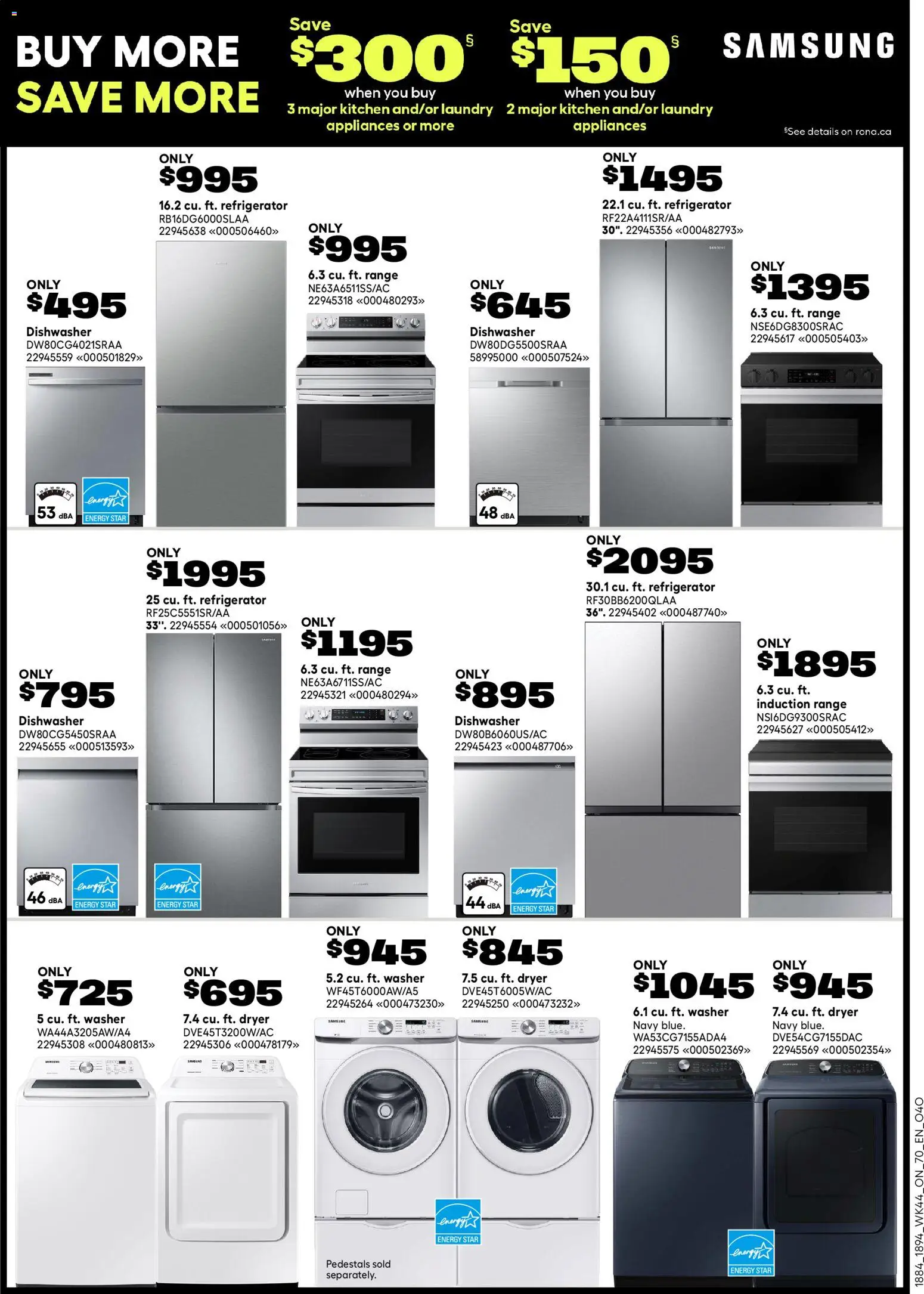 Rona flyer valid from 27.11.2025 | Page: 12 | Products: Refrigerator, Dryer, Dishwasher