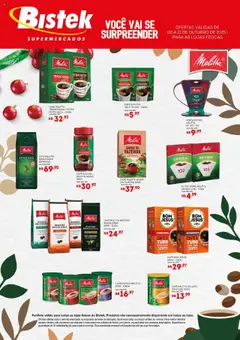 Bistek Supermercados - Ofertas Melitta e Reckitt - Pré-Visualização do folheto da loja Bistek Supermercados, válido de 08.10.2025