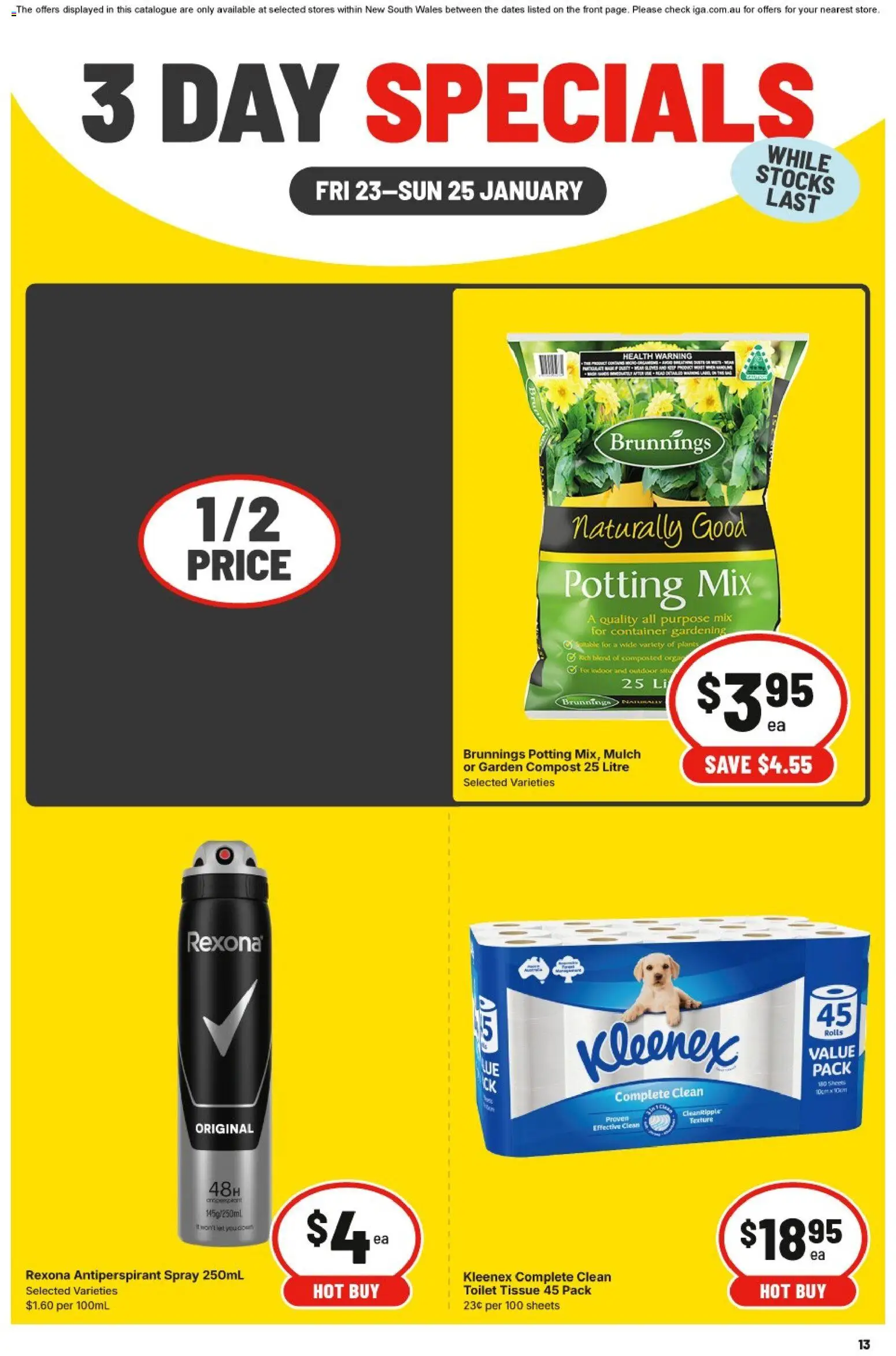IGA catalogue - valid from 23.01.2026 | Page: 4 | Products: Toilet, Compost, Antiperspirant