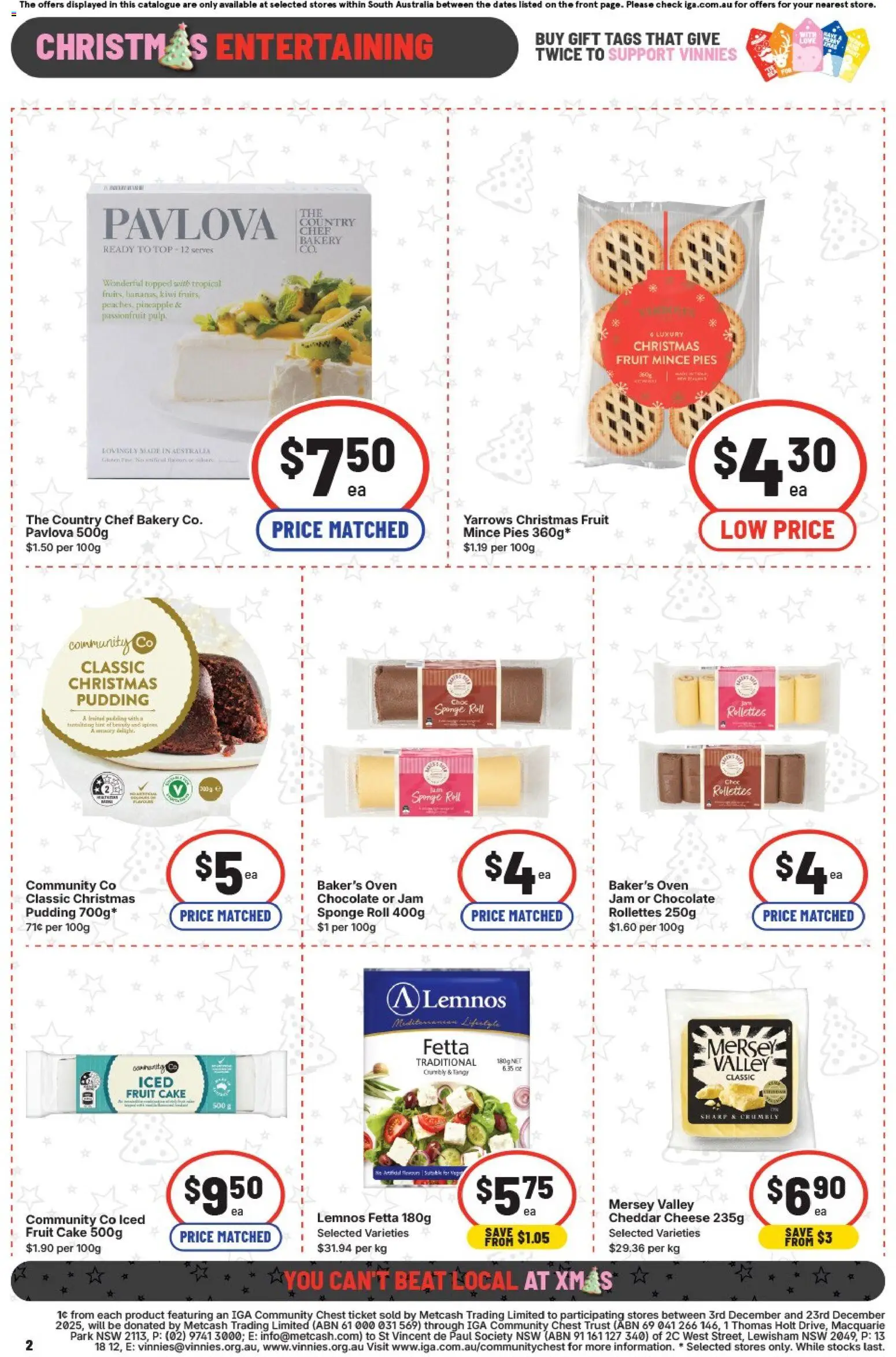 IGA catalogue - valid from 17.12.2025 | Page: 2 | Products: Pudding, Sponge, Pies, Bakery
