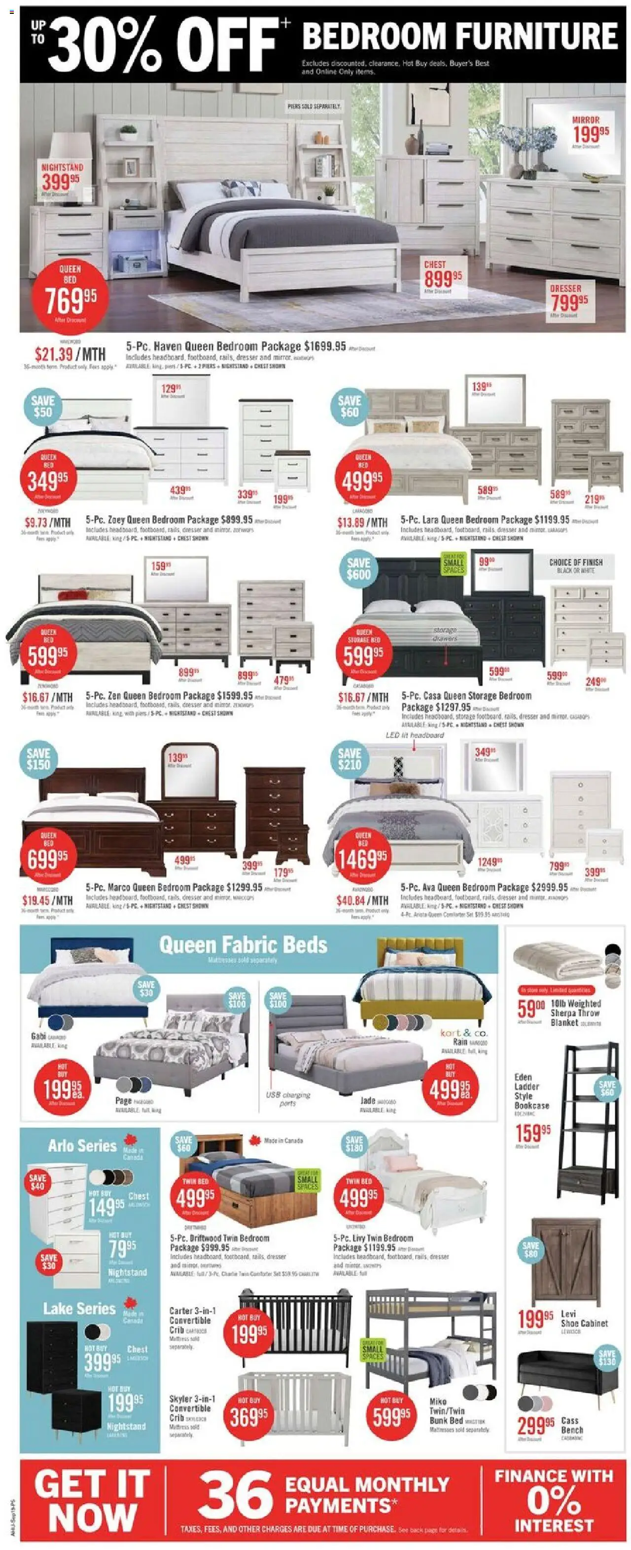 The Brick flyer valid from 19.09.2025 | Page: 10 | Products: Bed, Blanket, Cabinet, Mirror