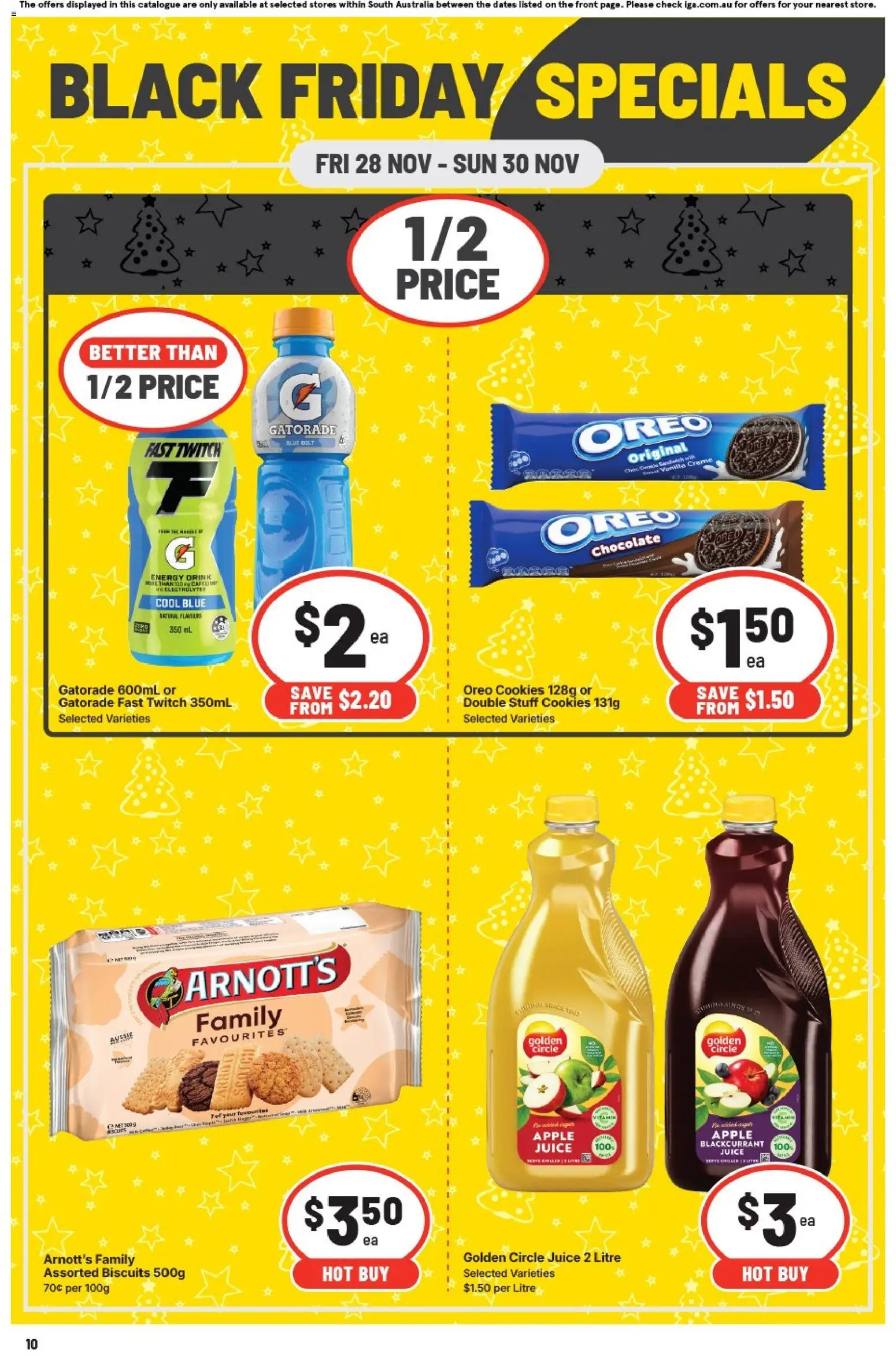 IGA catalogue - valid from 28.11.2025 | Page: 2 | Products: Chocolate, Juice, Biscuits, Vitamin