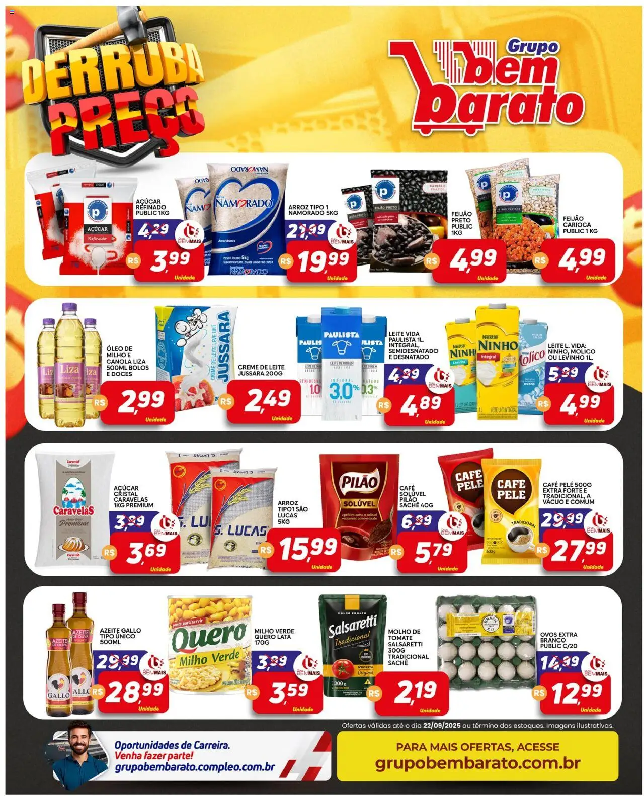 Supermercado Bem Barato Folheto - válido de 16.09.2025 | Página: 2 | Produtos: Feijão, Milho verde, Óleo, Cálcio