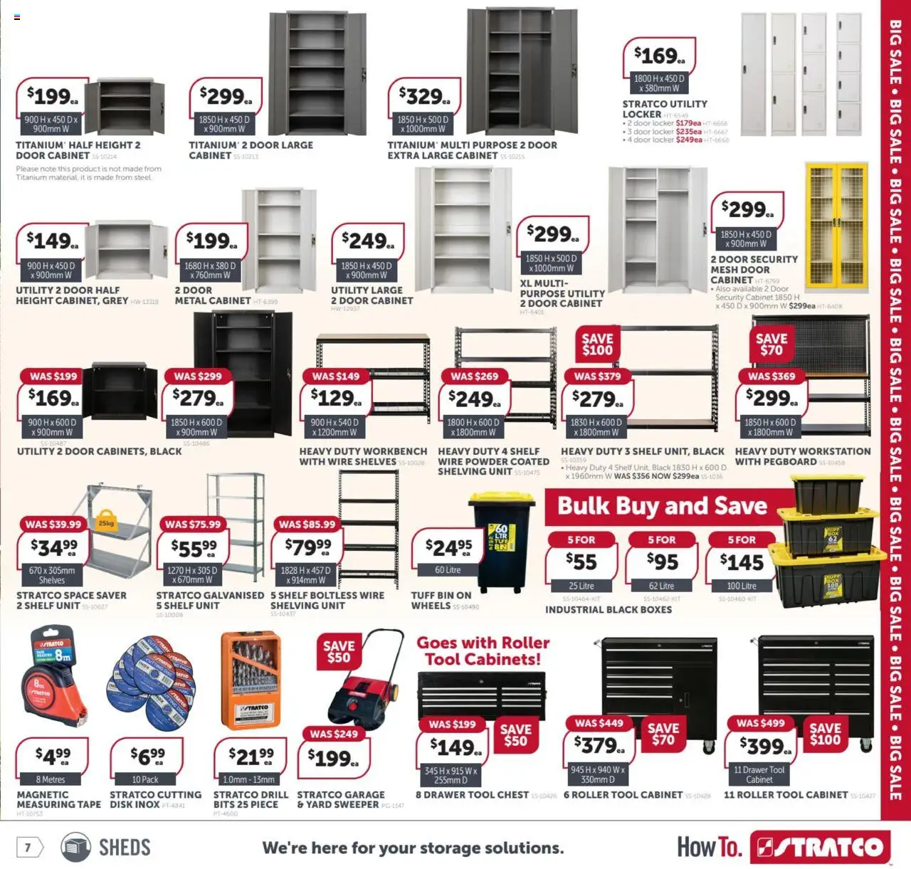 Stratco catalogue - valid from 19.09.2025 | Page: 7 | Products: Cabinet, Shelf, Drawer, Powder