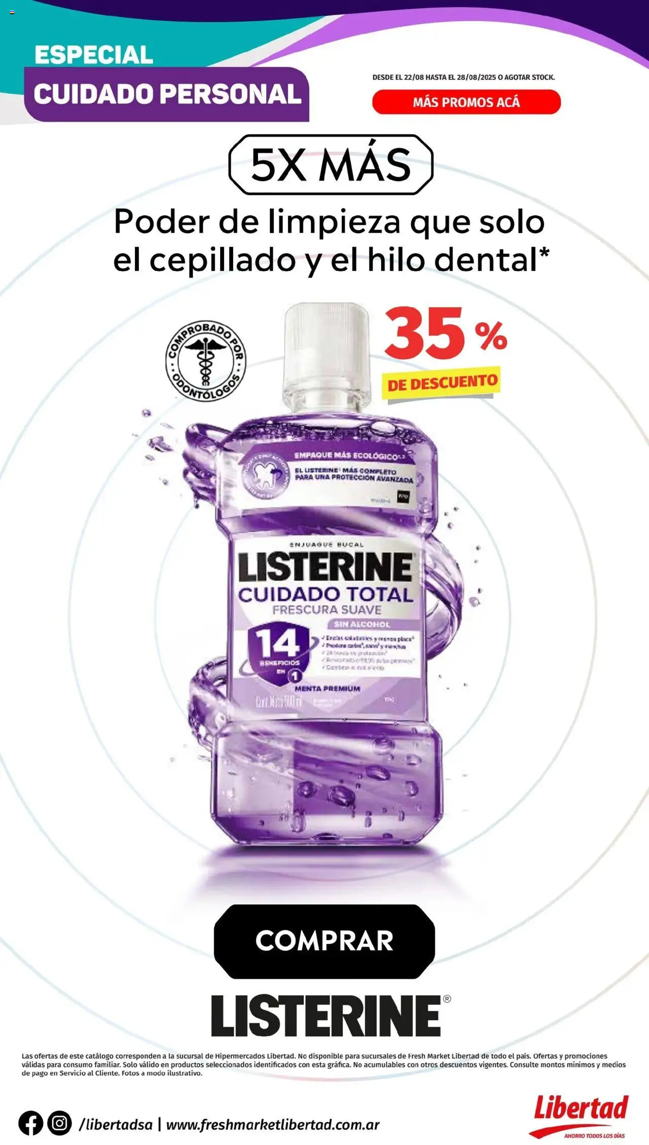 Hipermercado Libertad - Cuidado Personal │ válido desde el 22.08.2025 | Página: 3 | Productos: Enjuague bucal