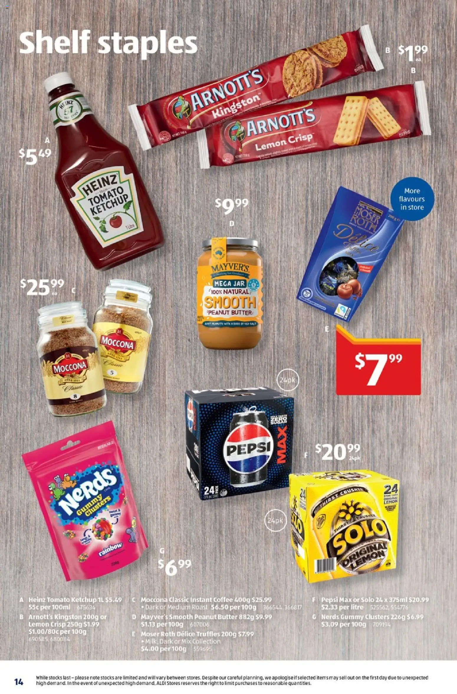 Aldi catalogue - valid from 25.02.2026 | Page: 14 | Products: Butter, Pepsi, Ketchup, Lemon