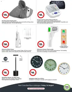 Coles catalogue - valid from 18.07.2025 | Page: 8 | Products: Table, Lamp, Water, Toothbrush