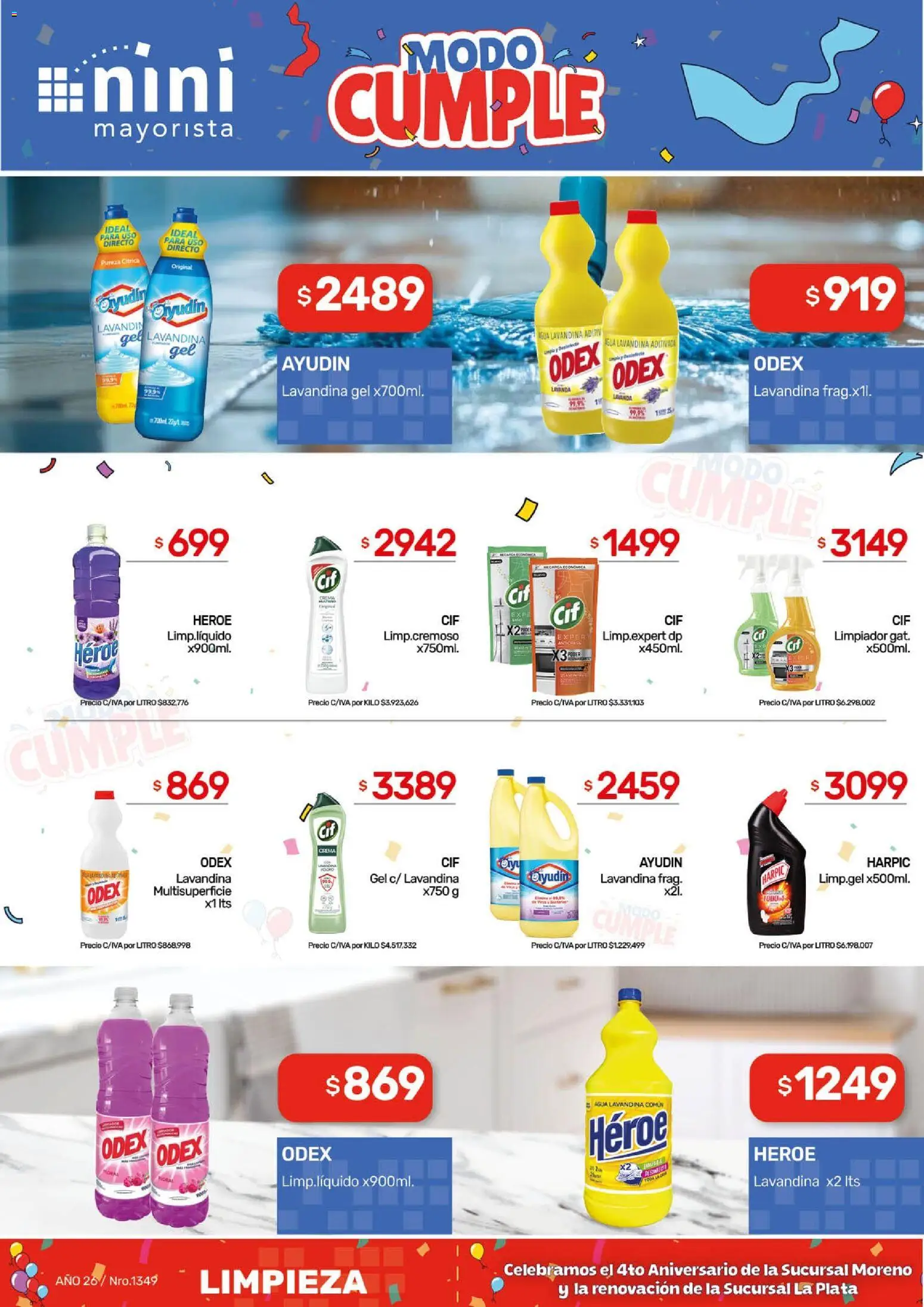 NINI Mayorista Ofertas │ válido desde el 02.03.2026 | Página: 10 | Productos: Lavandina, Limpiador, Crema