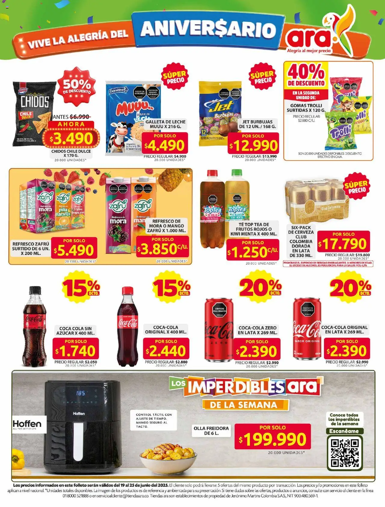 Ara revista - valida desde el 19.06.2025 | Página: 8 | Productos: Azucar, Sobre, Freidora, Top