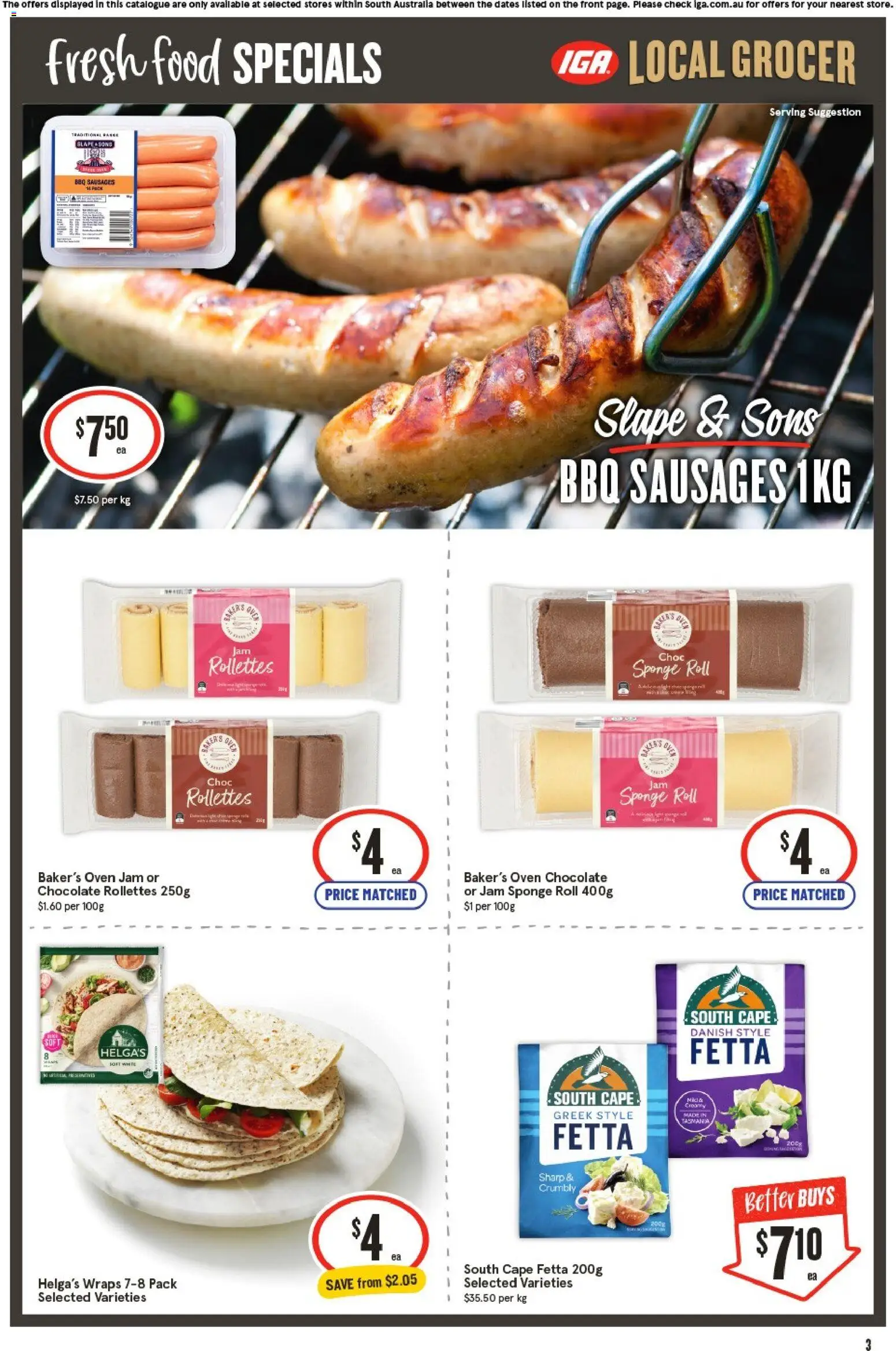IGA catalogue - valid from 24.12.2025 | Page: 3 | Products: Chocolate, Sponge, Oven