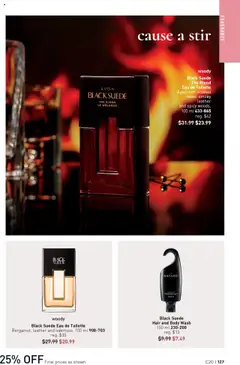 Preview of Black Suede The Blend Eau de Toilette, Aged rum-soaked casks, smoky leather and spicy woods. 100 ml from shop Avon valid from 25.09.2025 | Page: 127
