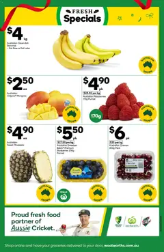 Preview of Woolworths Black Friday - valid from 26.11.2025 | Page: 19 | Products: Cherries, Bananas, Pineapple, Blueberries