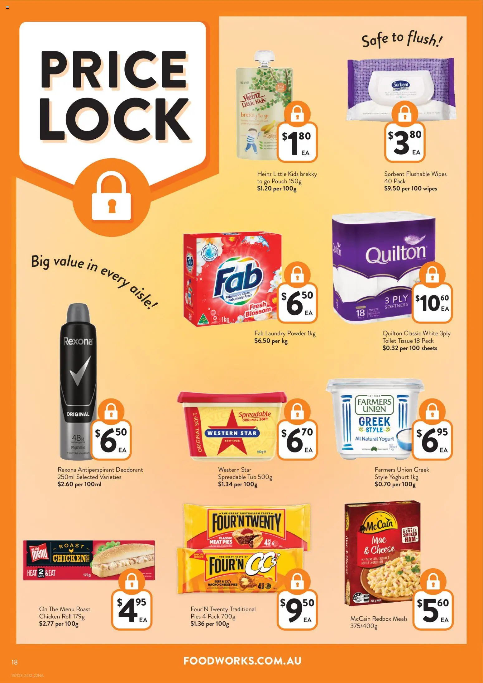 Foodworks catalogue - valid from 24.12.2025 | Page: 18 | Products: Powder, Yoghurt, Deodorant, Meat