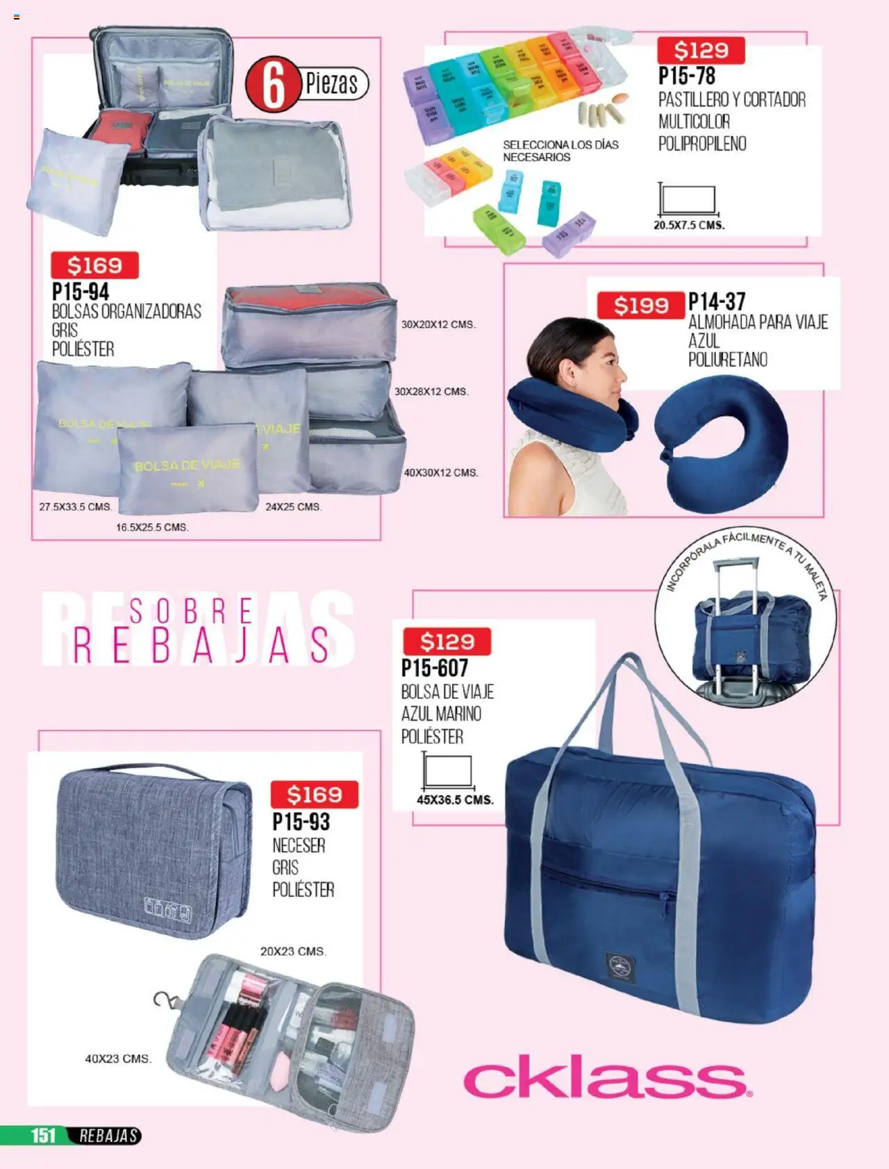 Nuevas ofertas de Cklass válidas en toda la República Mexicana desde el 23.06.2025. ¡Encuentra las mejores ofertas en Cklass catálogo Rebajas Sobre Calzado! | Página: 537 | Productos: Bolsa de viaje, Neceser, Cortador, Almohada