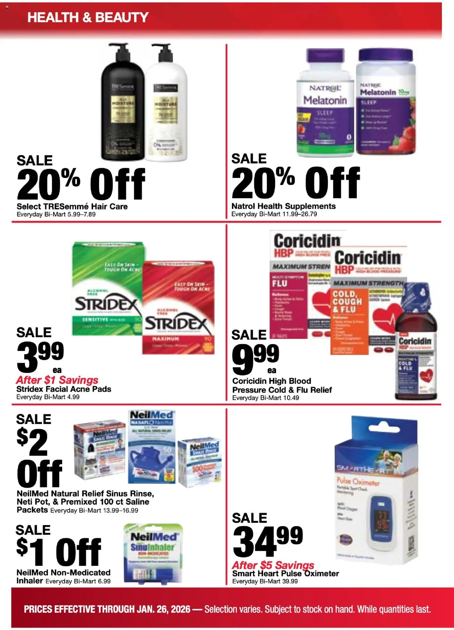 Bi-Mart Weekly Ad - valid from 20.01.2026 | Page: 14 | Products: Melatonin, Pads