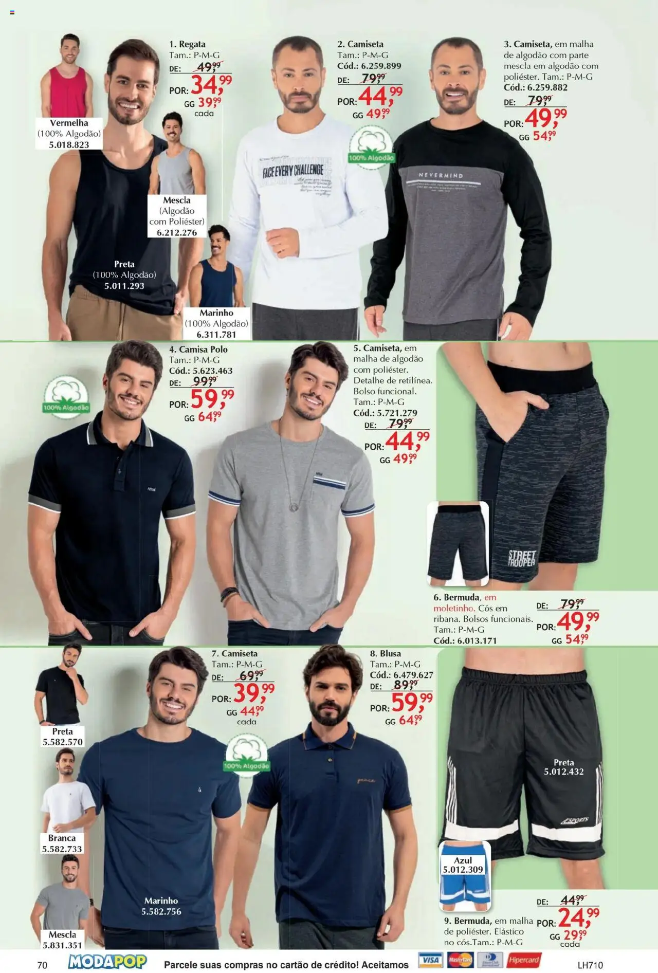 Quatro Estações Folheto - válido de 01.10.2025 | Página: 70 | Produtos: Camisa, Regata, Blusa, Algodão