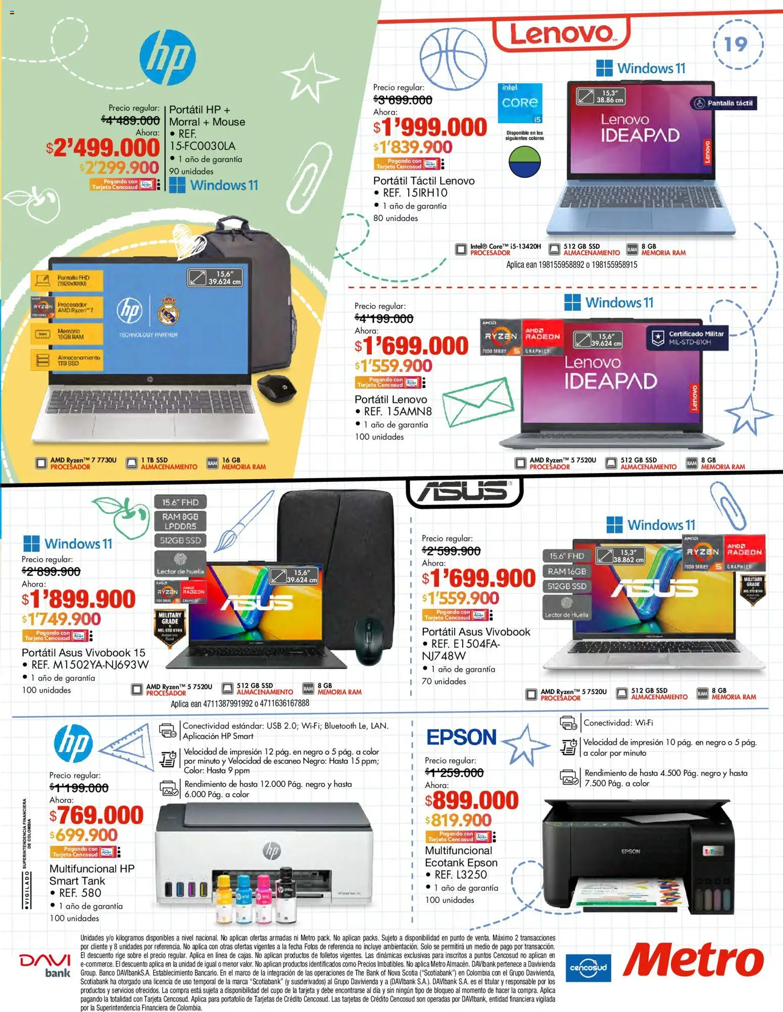 Metro revista - valida desde el 14.01.2026 | Página: 19 | Productos: Banco, Sobre, Morral, Mouse