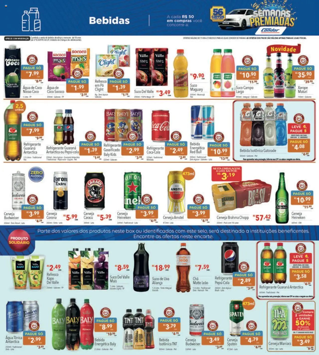 Supermercados Condor Folheto - válido de 11.08.2025 | Página: 16 | Produtos: Coco, Cerveja, Cerveja Heineken, Xarope