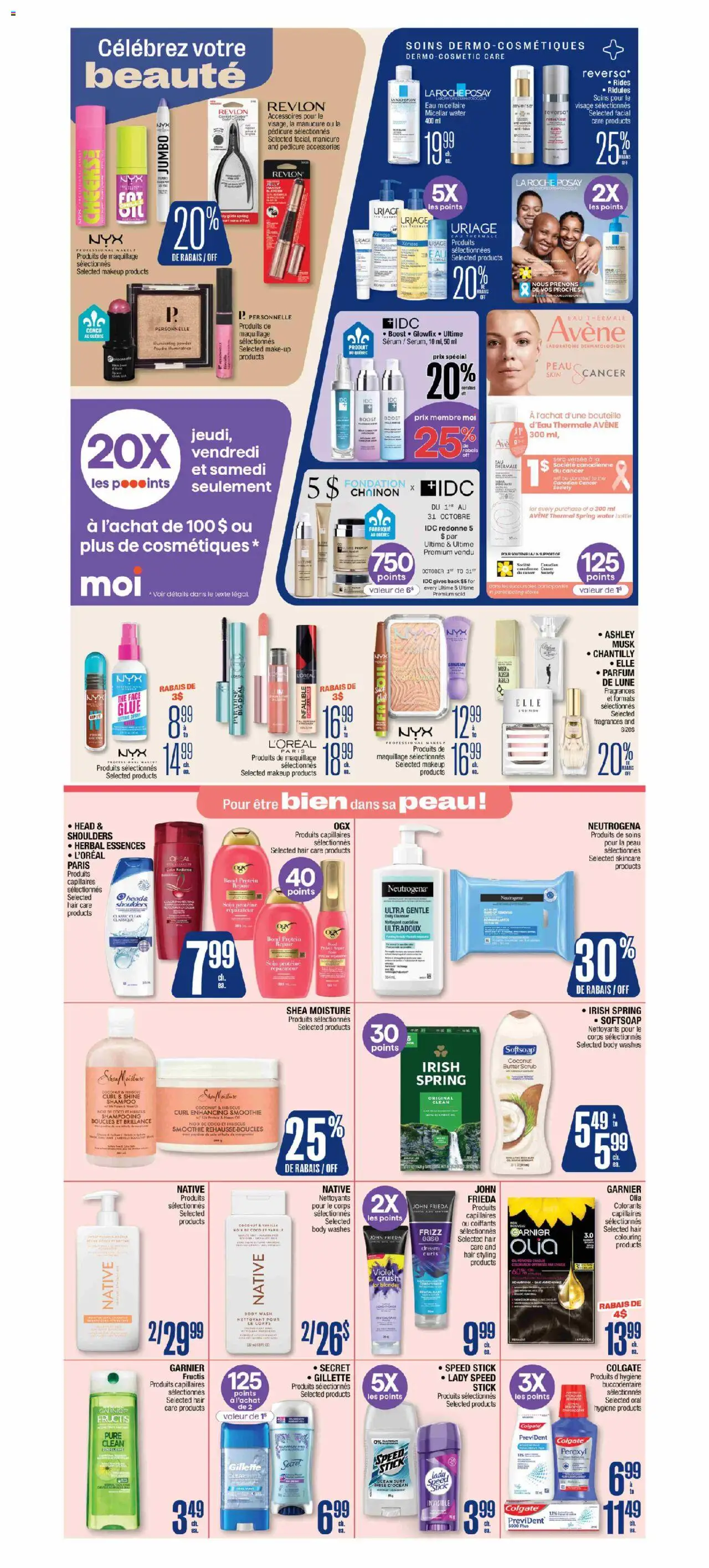 Jean Coutu flyer valid from 02.10.2025 | Page: 2 | Products: Radio, Powder, Shampoo, Micellar water
