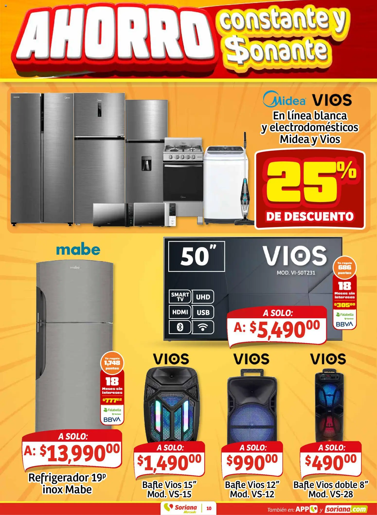 Nuevas ofertas de Soriana válidas en toda la República Mexicana desde el 16.01.2026. ¡Encuentra las mejores ofertas en Soriana - Fin de Semana Mercado: Coah, Chih y Dur! | Página: 10 | Productos: Refrigerador, Té