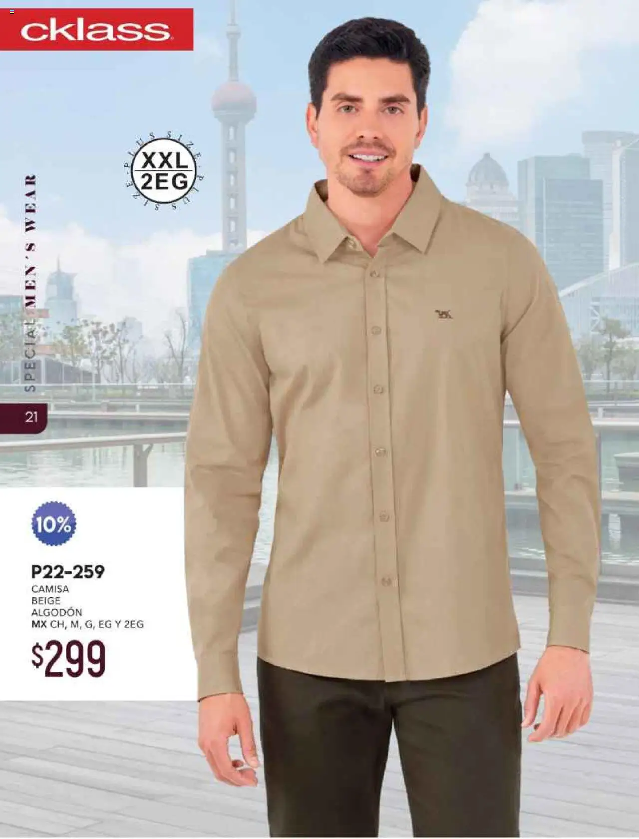 Nuevas ofertas de Cklass válidas en toda la República Mexicana desde el 01.10.2025. ¡Encuentra las mejores ofertas en Cklass - Catálogo Especial Caballero! | Página: 22 | Productos: Camisa, Algodón