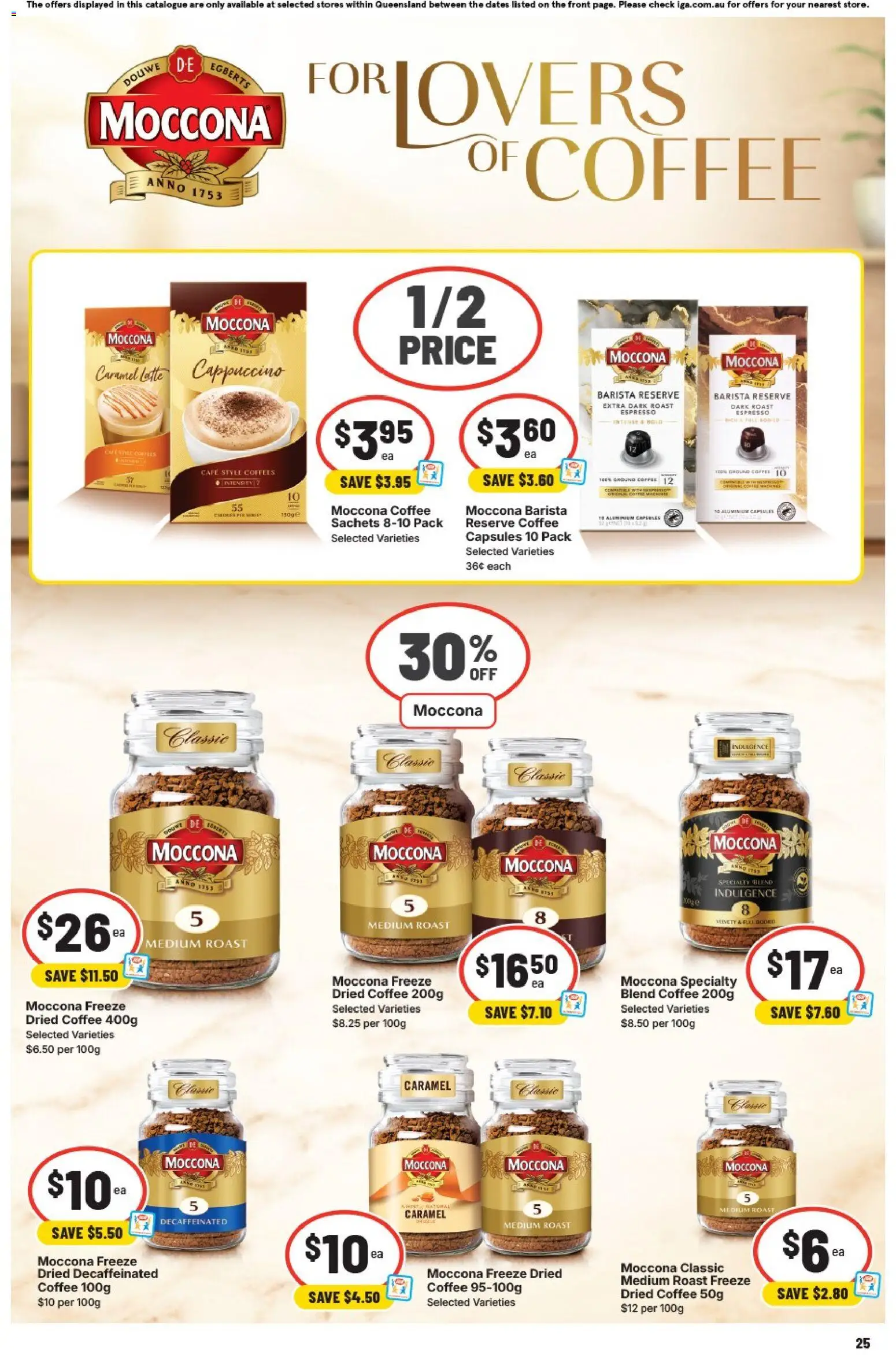 IGA catalogue - valid from 25.03.2026 | Page: 24 | Products: Coffee, Moccona