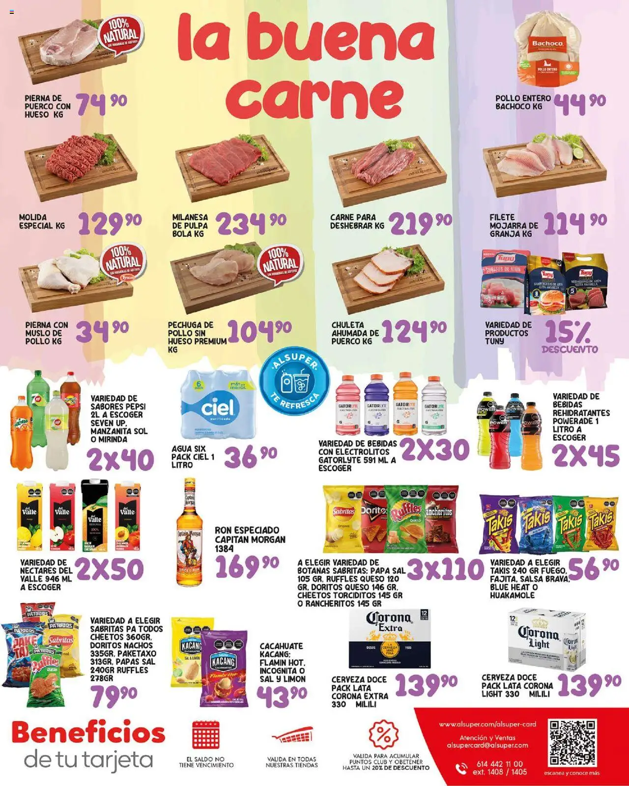 Nuevas ofertas de Alsuper válidas en toda la República Mexicana desde el 05.08.2025. ¡Encuentra las mejores ofertas en Alsuper - Folleto - Laguna! | Página: 7 | Productos: Pollo, Milanesa, Queso, Té