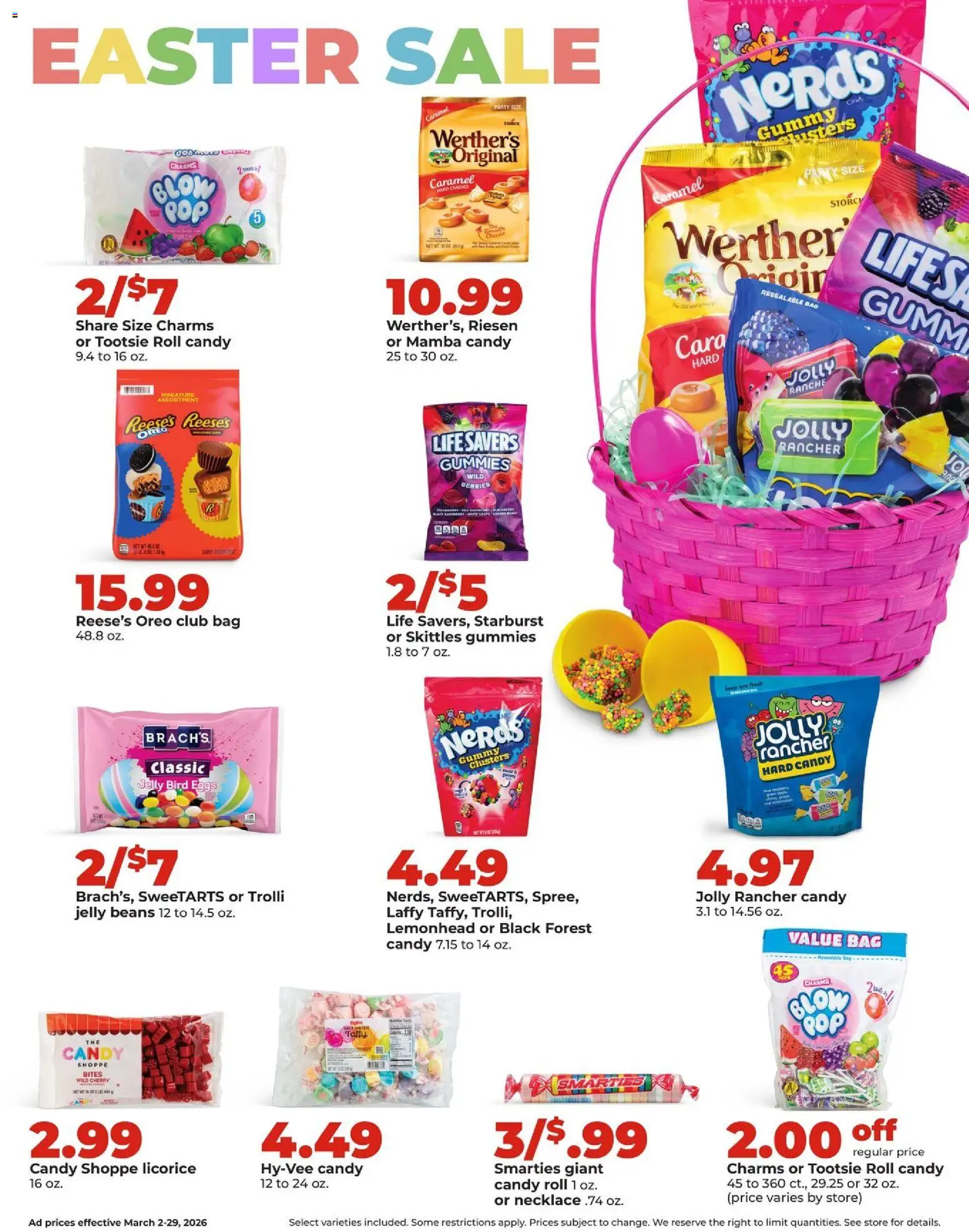 HyVee Monthly Ad - valid from 02.03.2026 | Page: 14 | Products: Berries, Eggs, Candies, Bag