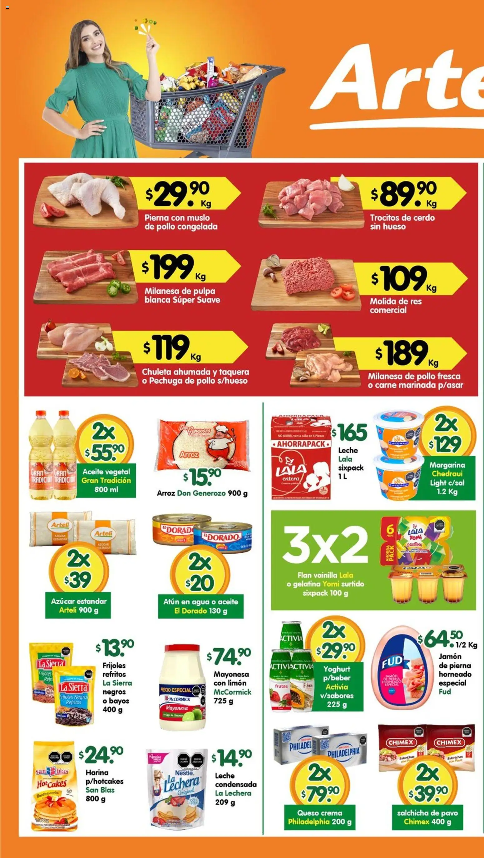 Nuevas ofertas de Arteli válidas en toda la República Mexicana desde el 24.11.2025. ¡Encuentra las mejores ofertas en Arteli folleto Valles! | Página: 1 | Productos: Salchicha, Limón, Jamón, Arroz