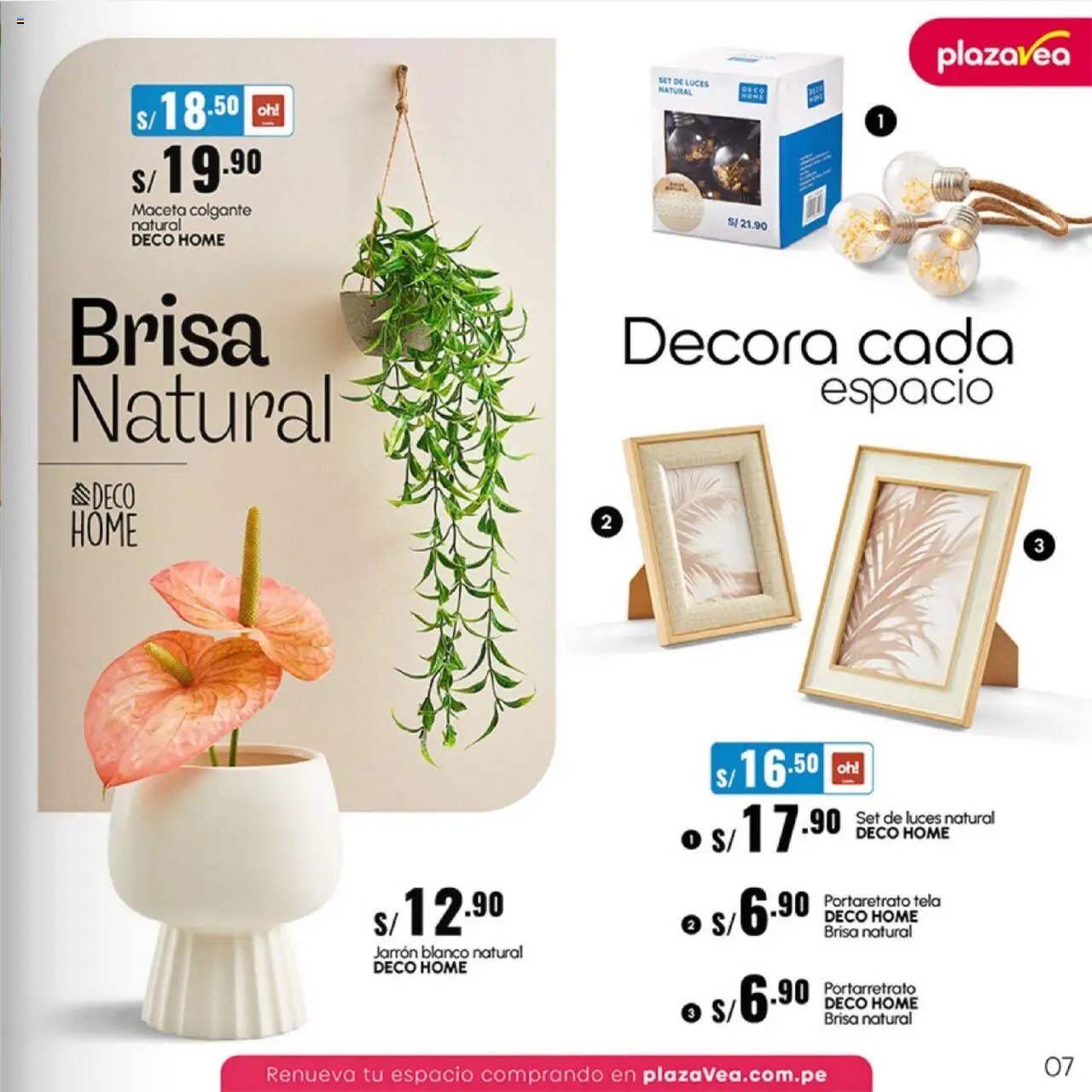 Catálogo Plaza Vea válido desde 16.06.2025 | Página: 7 | Productos: Maceta, Jarrón