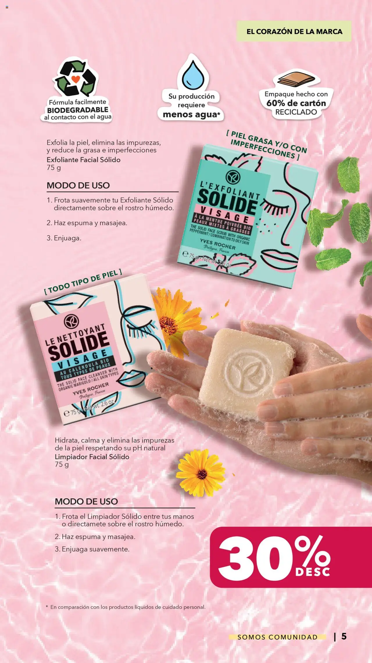 Nuevas ofertas de Yves Rocher válidas en toda la República Mexicana desde el 07.10.2025. ¡Encuentra las mejores ofertas en Yves Rocher - Catálogo Somos Comunidad! | Página: 5 | Productos: Exfoliante facial, Agua, Espuma, Limpiador facial