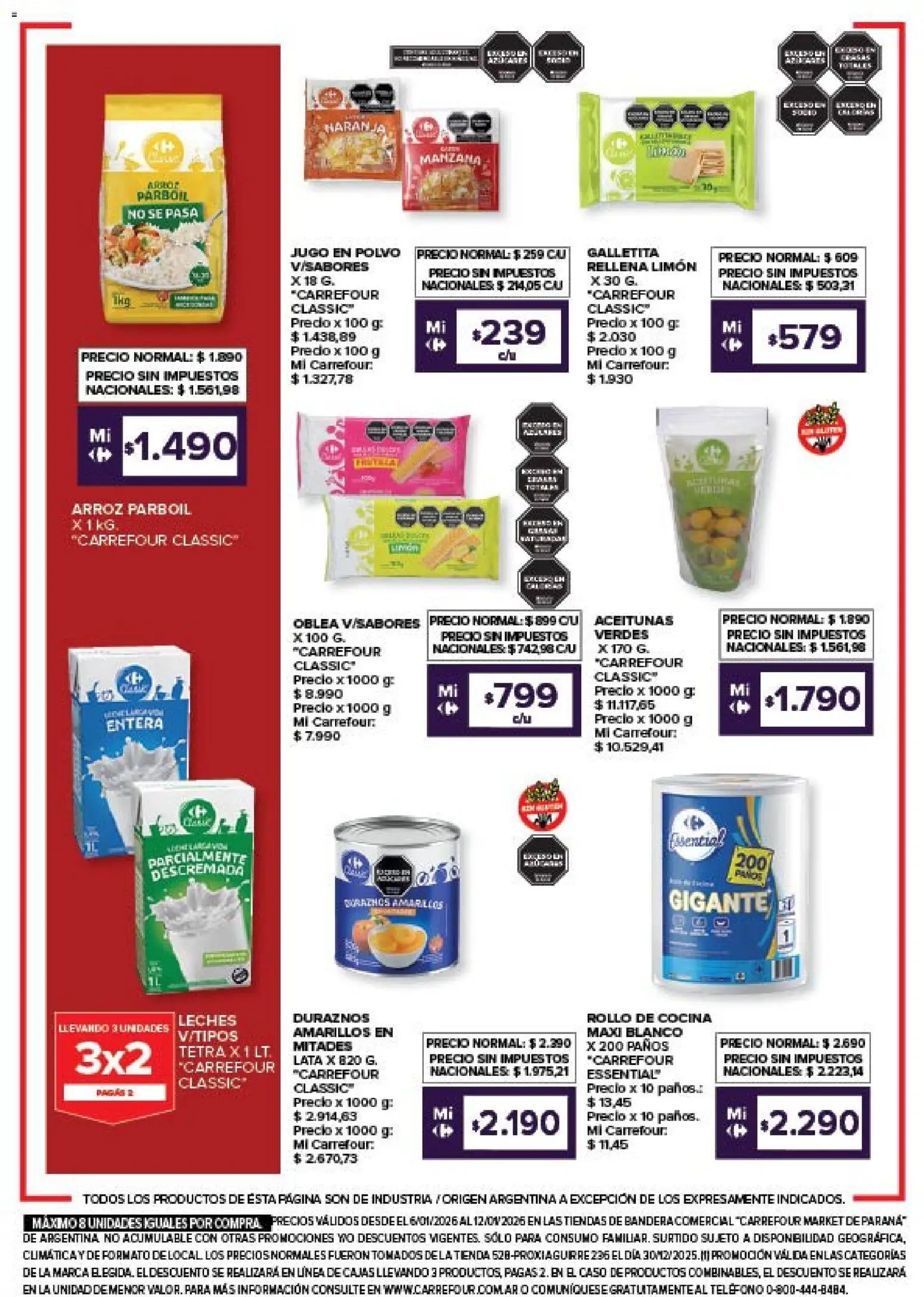 Carrefour Market catálogo │ válido desde el 06.01.2026 | Página: 3 | Productos: Teléfono, Aceitunas, Limón, Jugo