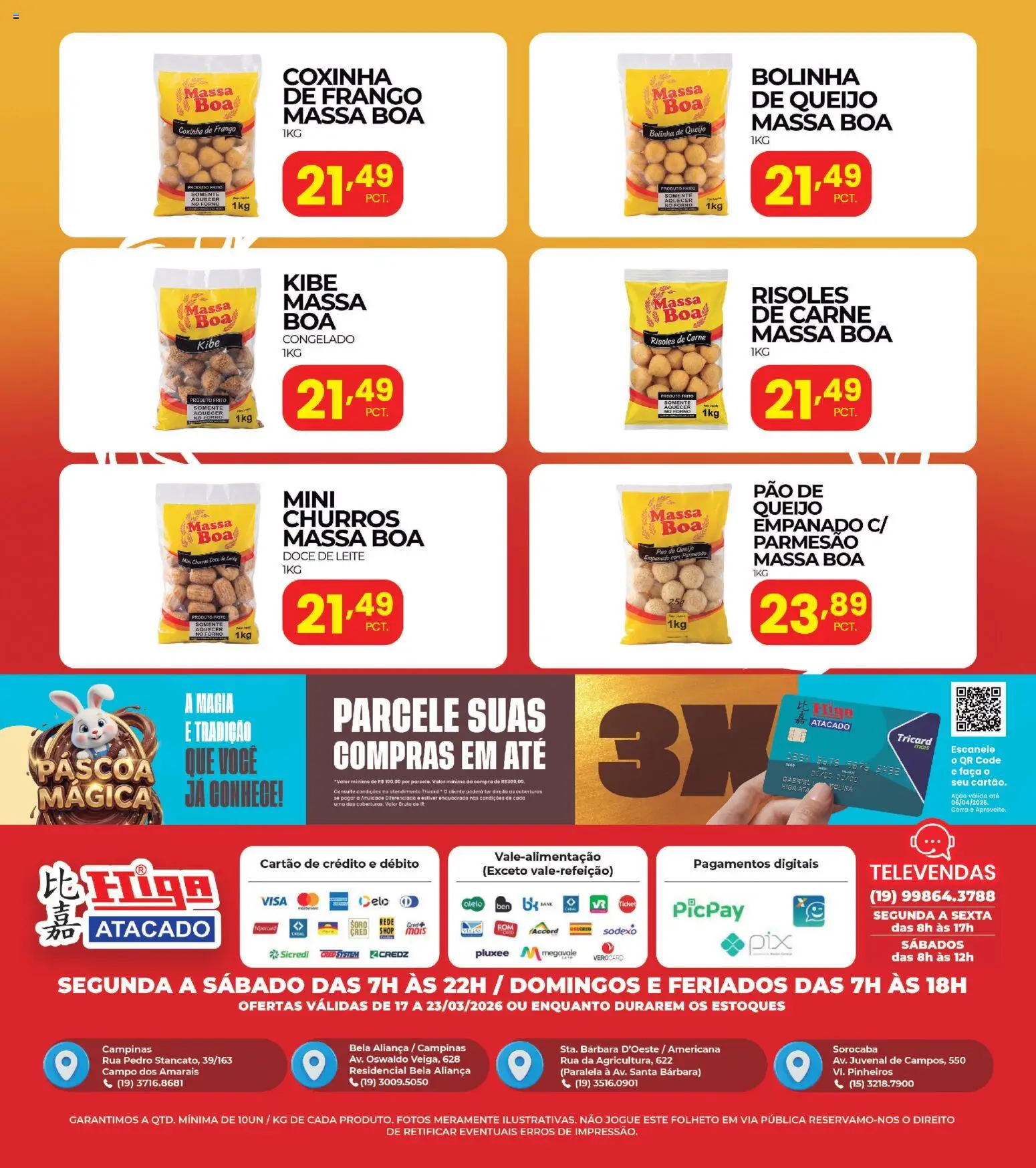 Higa Atacado Folheto - válido de 17.03.2026 | Página: 2 | Produtos: Leite, Carne, Frango, Doce de leite