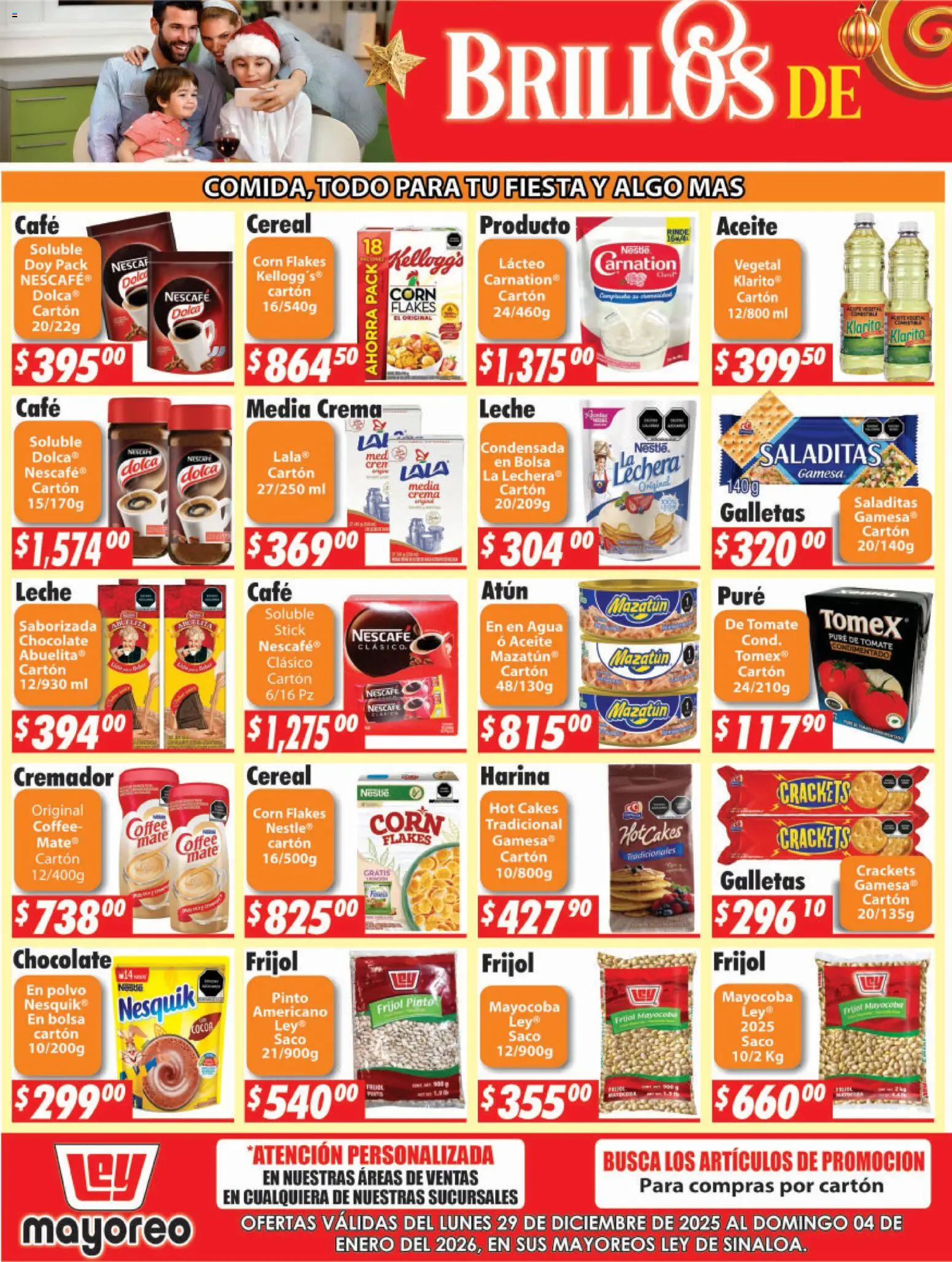 Nuevas ofertas de Casa Ley válidas en toda la República Mexicana desde el 29.12.2025. ¡Encuentra las mejores ofertas en Casa Ley folleto Sinaloa! | Página: 2 | Productos: Harina, Agua, Chocolate, Pure de Tomate