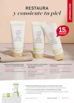 Nuevas ofertas de Mary Kay válidas en toda la República Mexicana desde el 01.09.2025. ¡Encuentra las mejores ofertas en Mascarilla Revitalizadora para Cuerpo con Karité Satin Body, Exfolia tu cuerpo para revitalizar la piel.! | Página: 71 | Productos: Crema, Loción, Body, Mascarilla
