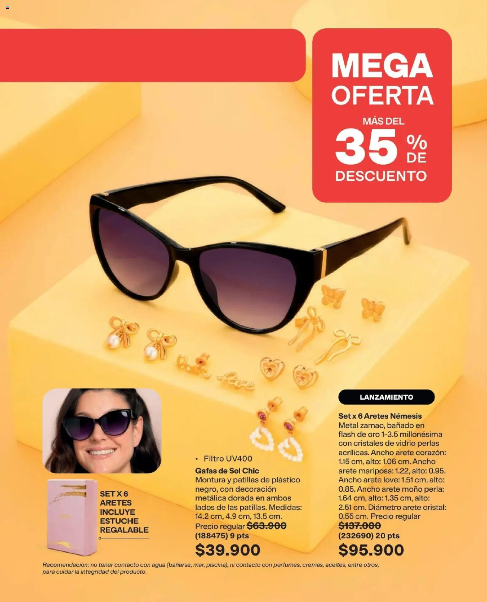 Avon revista - valida desde el 01.05.2026 | Página: 219 | Productos: Agua, Estuche, Gafas de sol, Aretes