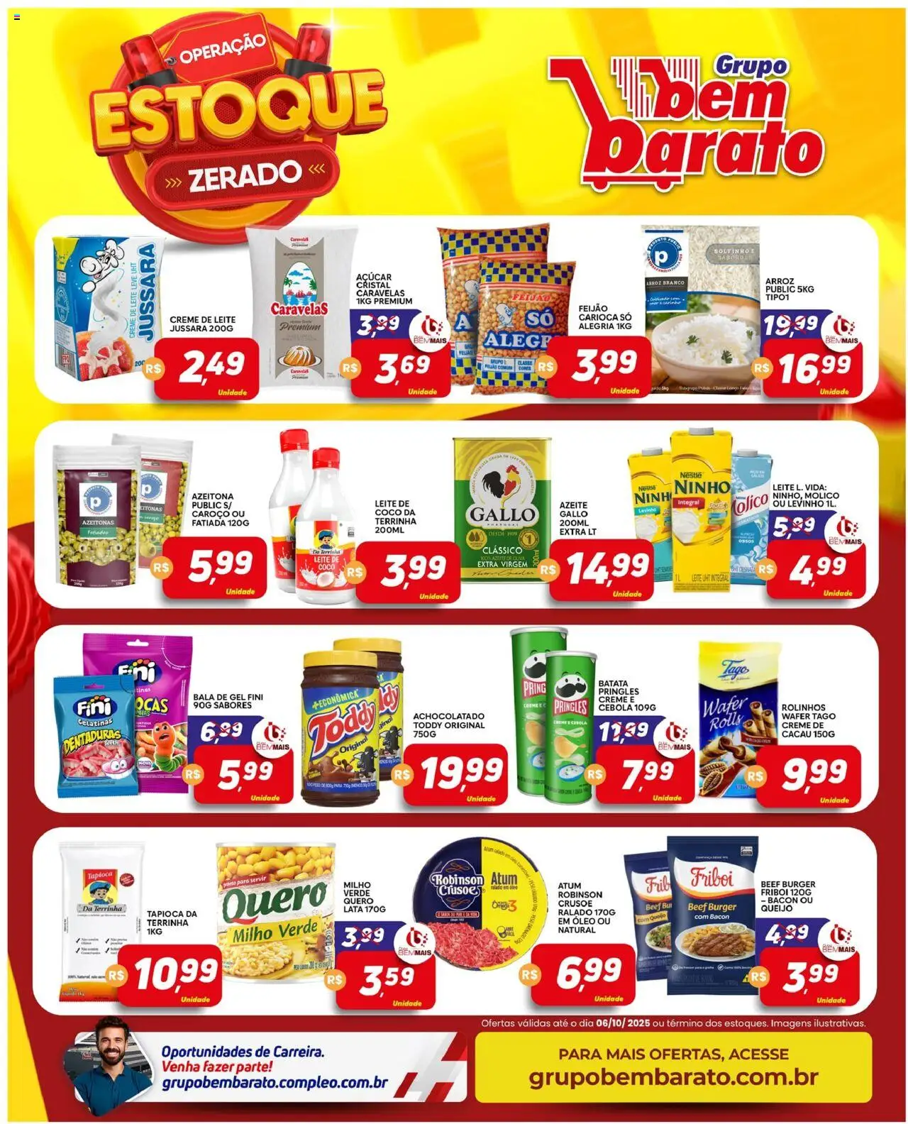 Supermercado Bem Barato Folheto - válido de 30.09.2025 | Página: 3 | Produtos: Achocolatado, Tapioca, Creme de leite, Azeite