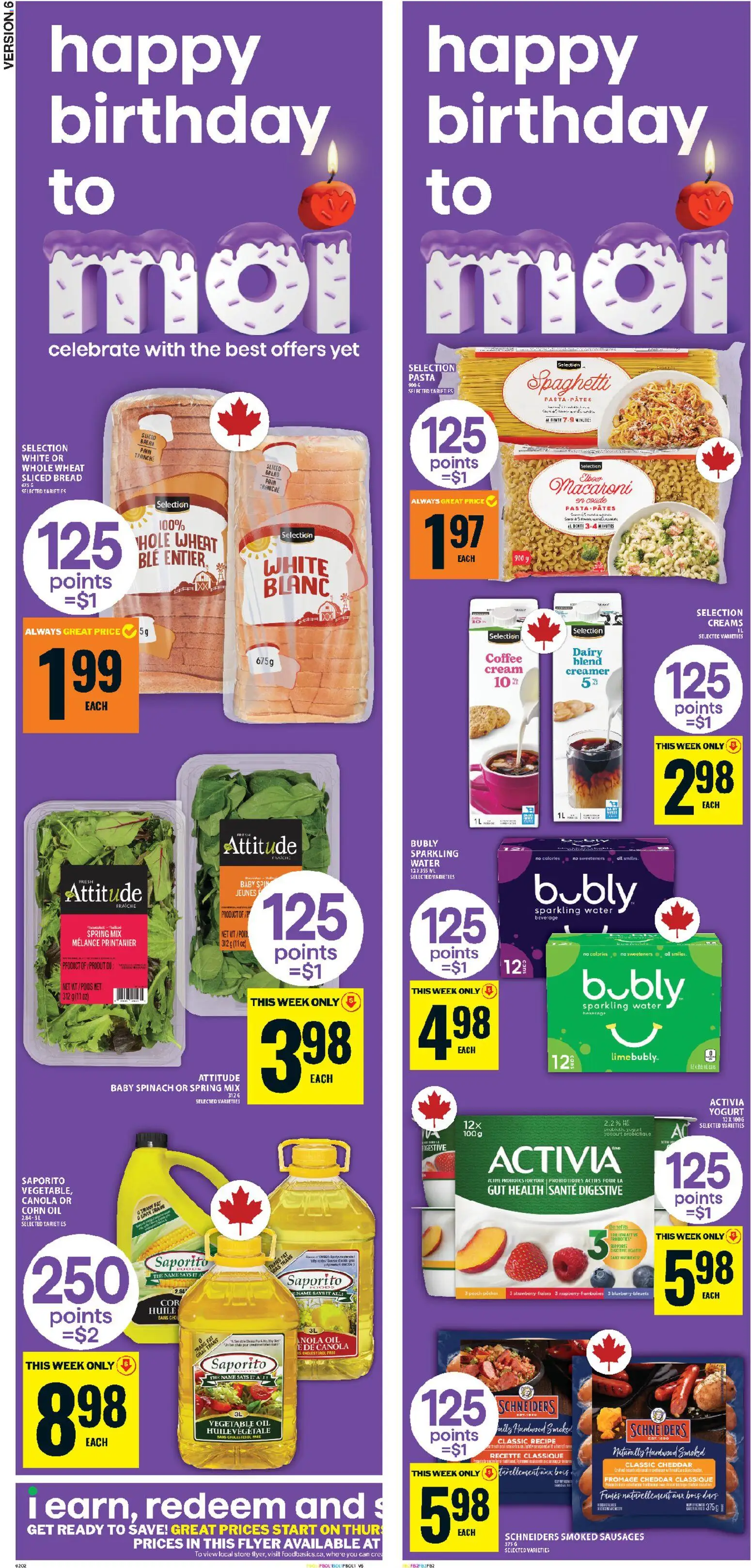 Food Basics flyer valid from 30.10.2025 | Page: 2 | Products: Yogurt, Oil, Bread, Coffee