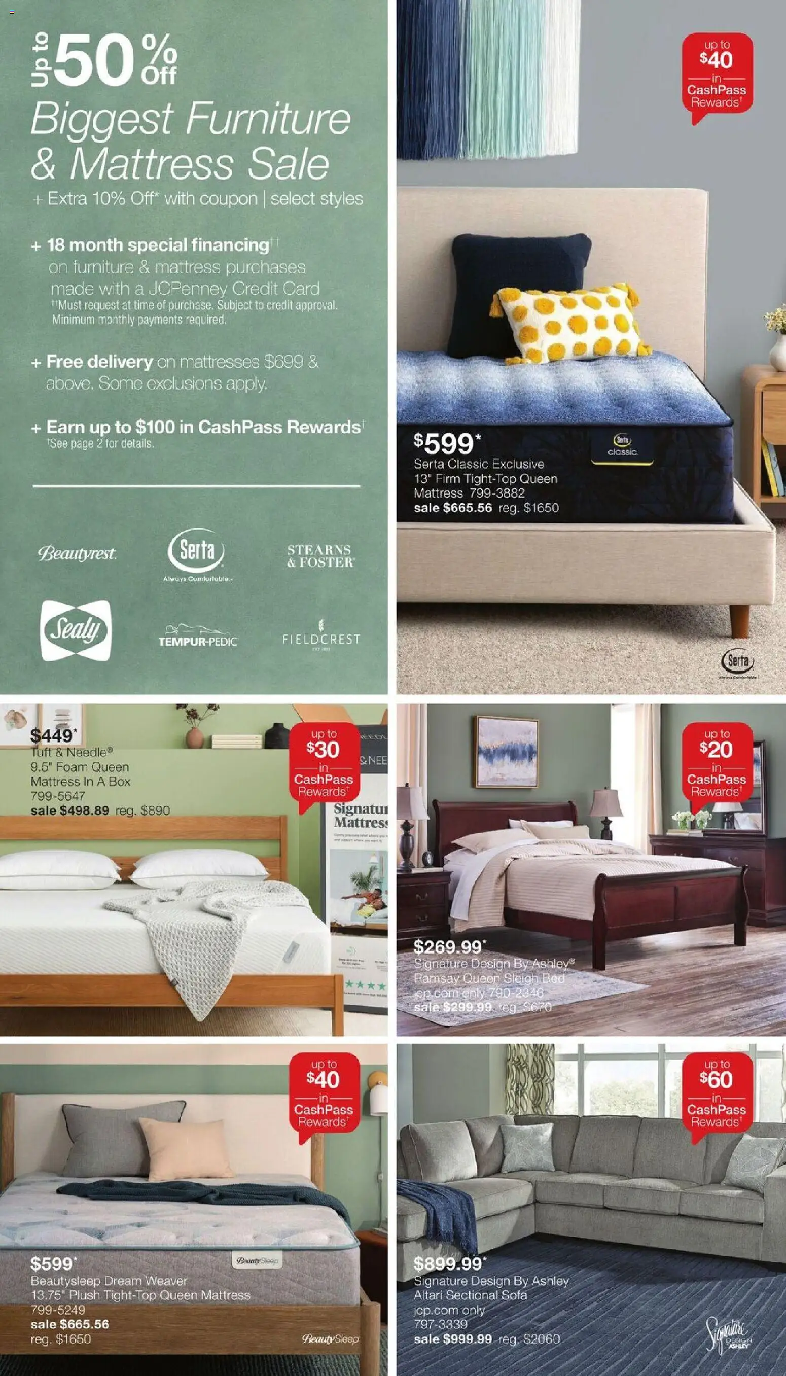 JCPenney Our Biggest Home Sale of the Season - valid from 23.03.2026 | Page: 33 | Products: Bed, Sofa, Box, Sectional