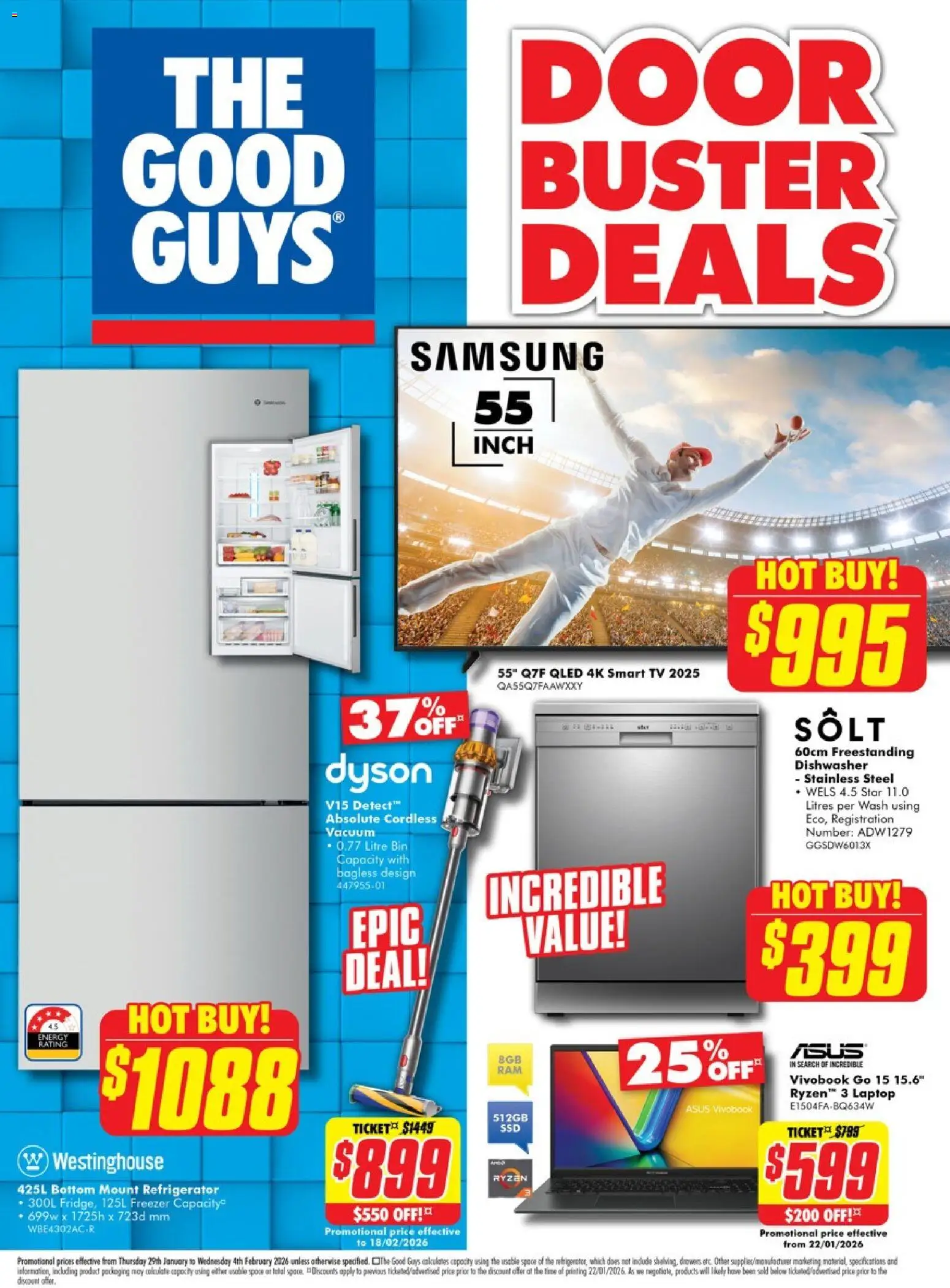 The Good Guys catalogue - valid from 28.01.2026 | Page: 19 | Products: Door, Refrigerator, Dishwasher, Smart tv