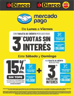 Vista previa Diarco - Cuotas Y 15% Off Mercado Pago válido desde el 01.12.2025